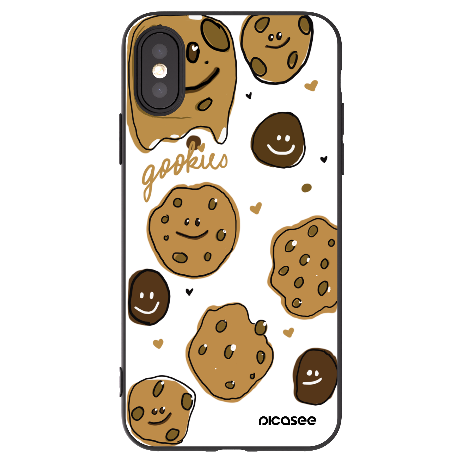 Picasee Apple iPhone X/XS Hülle - Schwarzes Silikon - Gookies