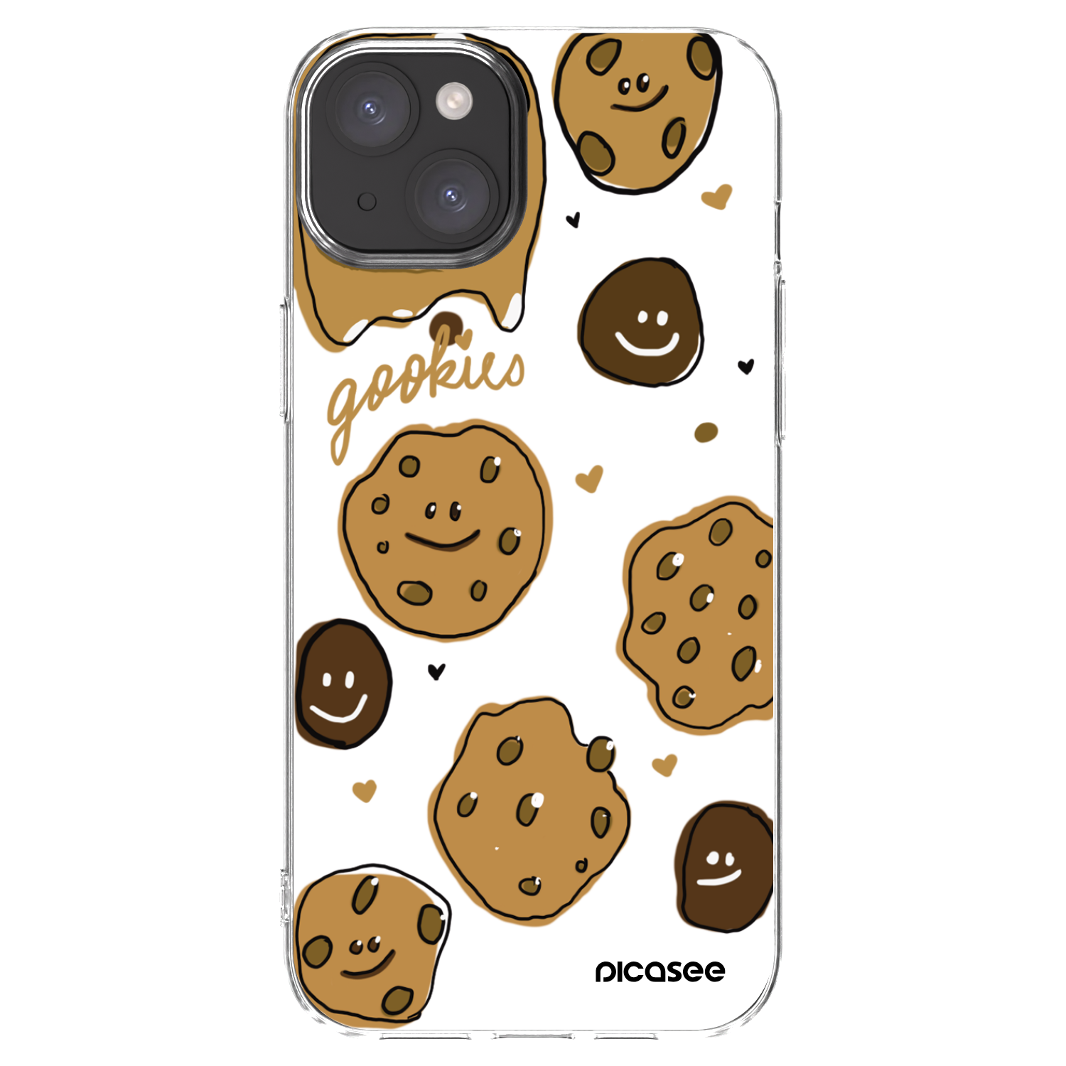 Picasee Apple iPhone 15 Plus Hülle - Transparentes Silikon - Gookies