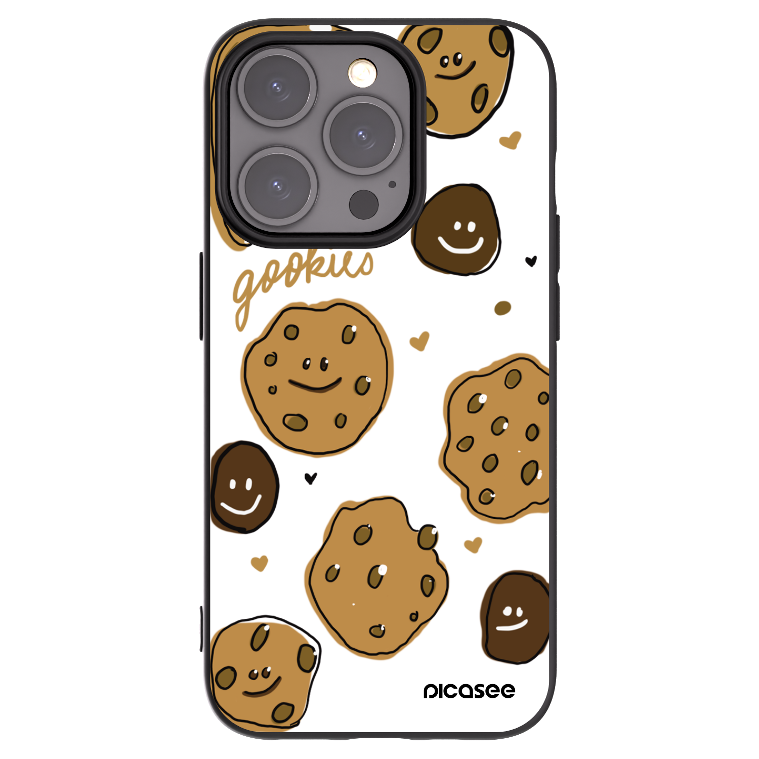 Picasee Apple iPhone 15 Pro Hülle - Schwarzes Silikon - Gookies