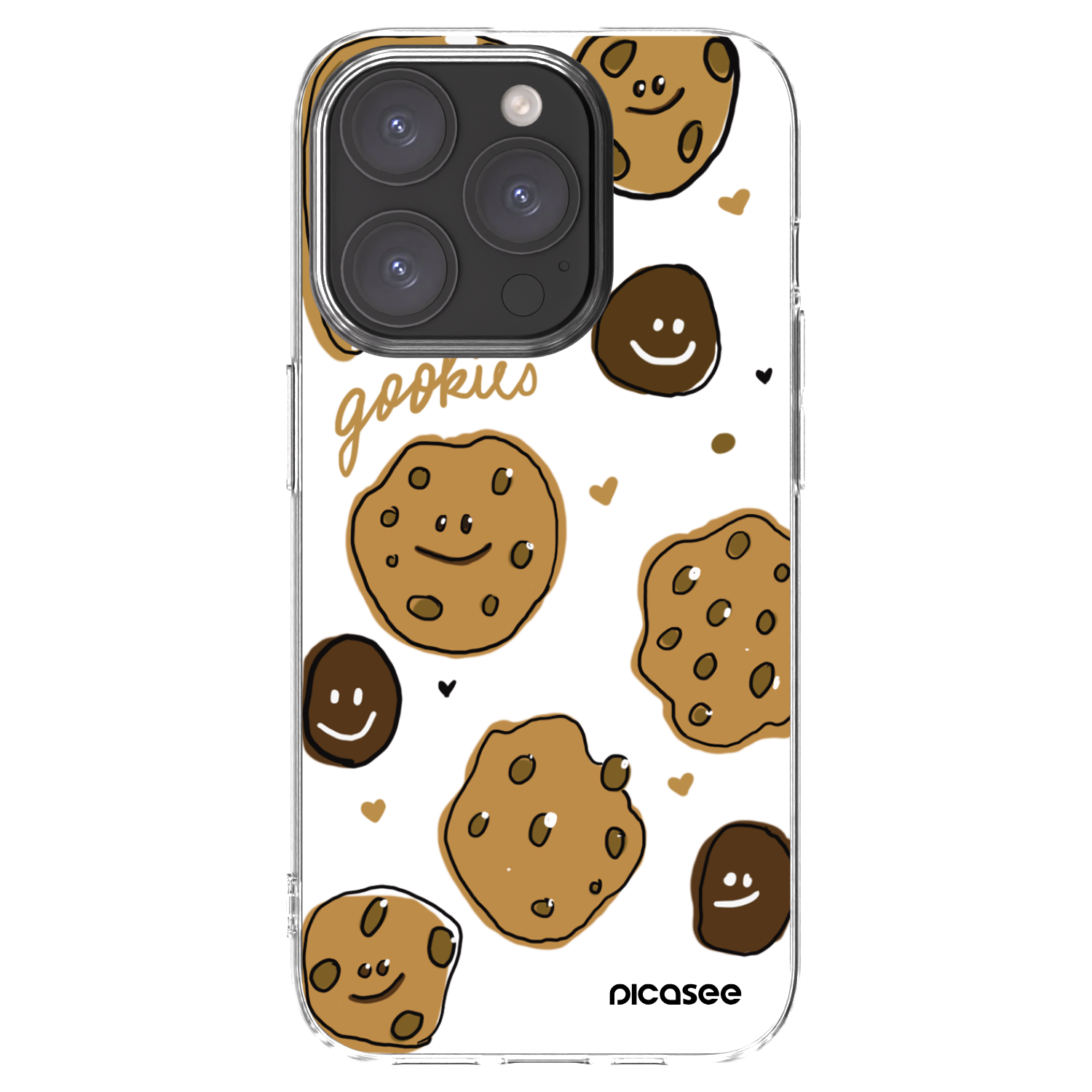 Picasee Apple iPhone 15 Pro Hülle - Transparentes Silikon - Gookies