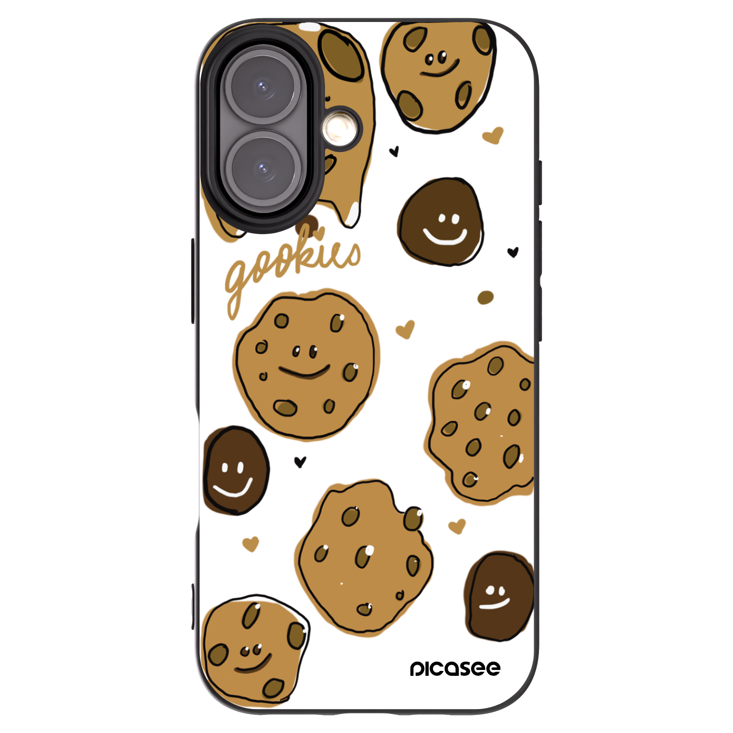 Picasee Apple iPhone 16 Hülle - Schwarzes Silikon - Gookies