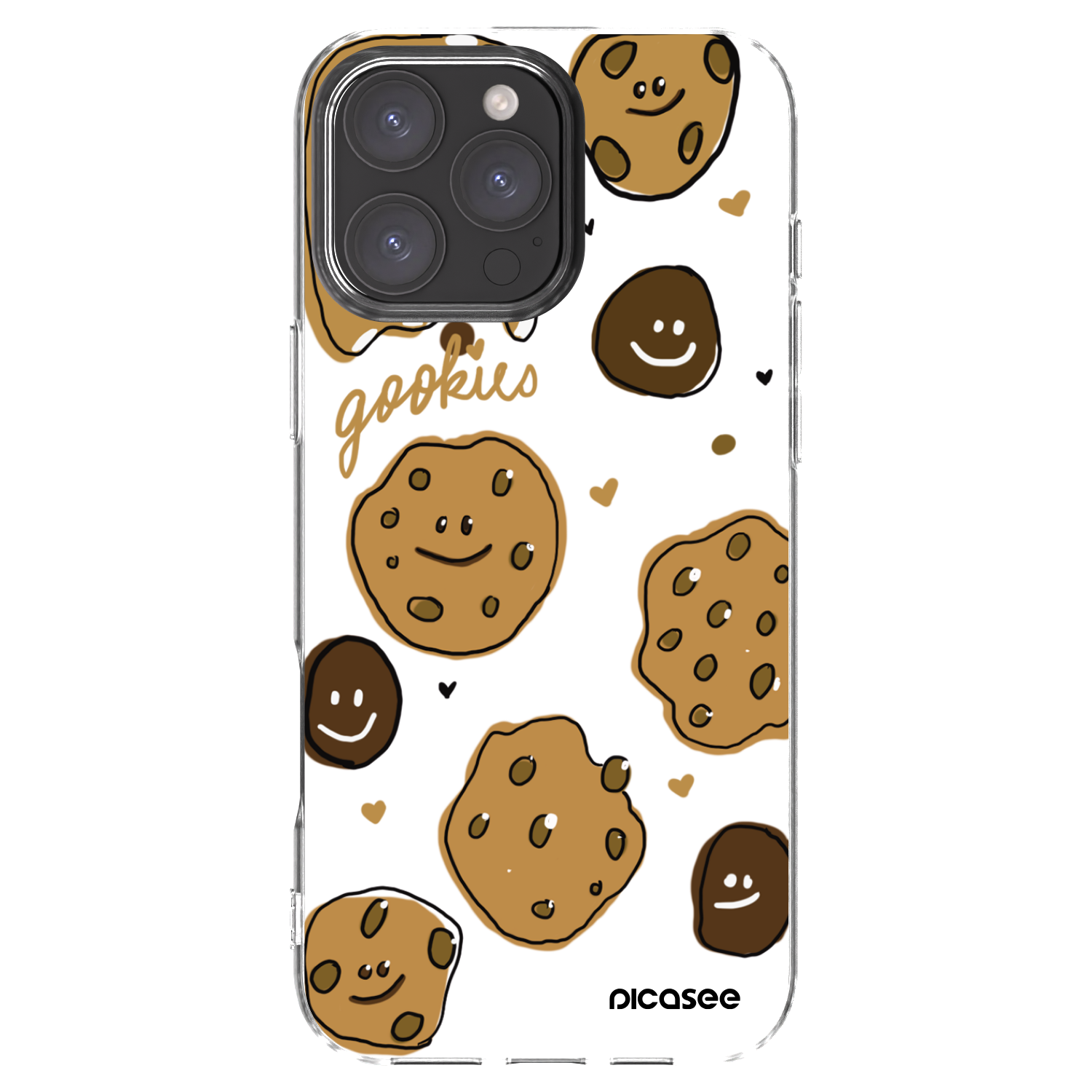 Picasee Apple iPhone 16 Pro Max Hülle - Transparentes Silikon - Gookies