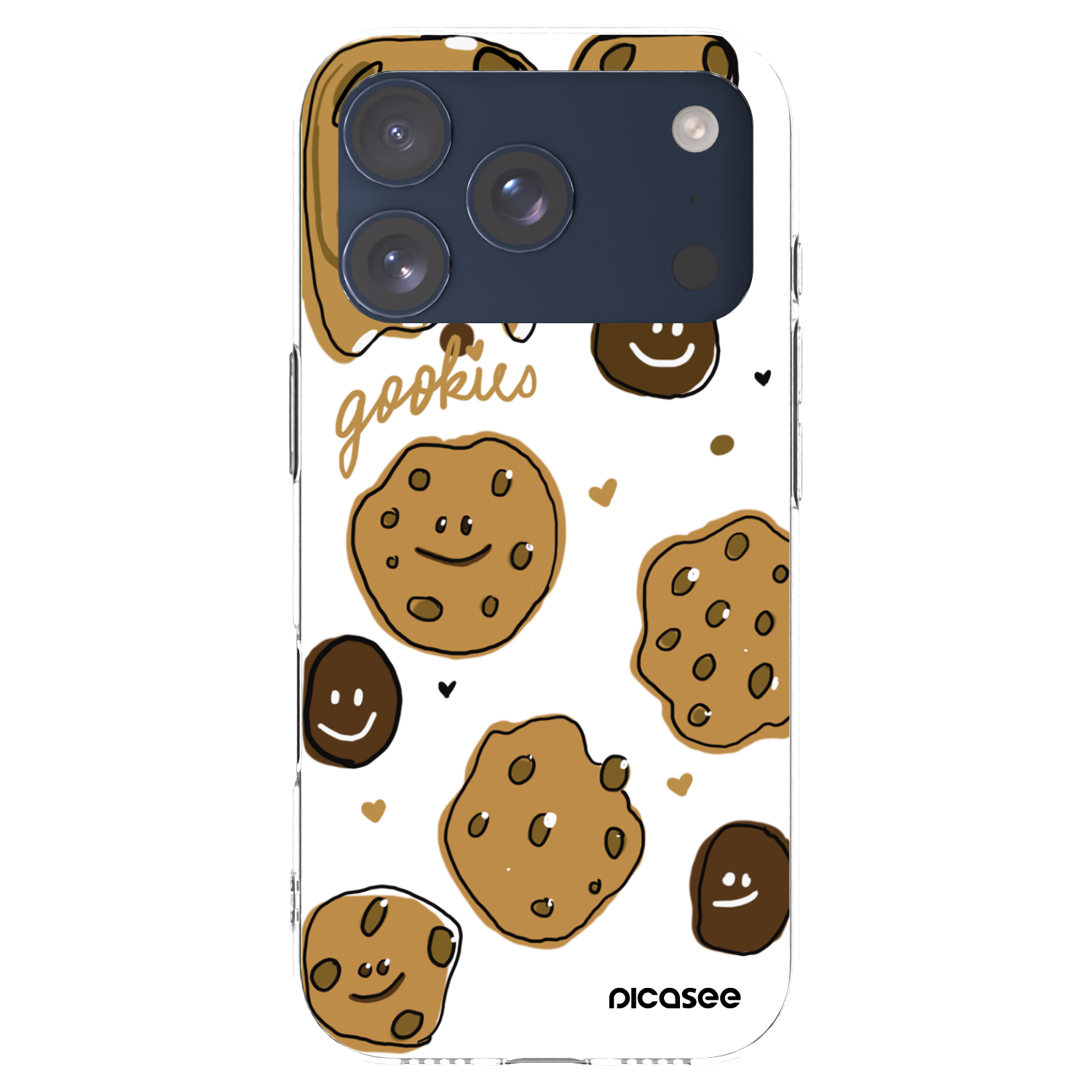 Picasee Apple iPhone 17 Pro Hülle - Transparentes Silikon - Gookies