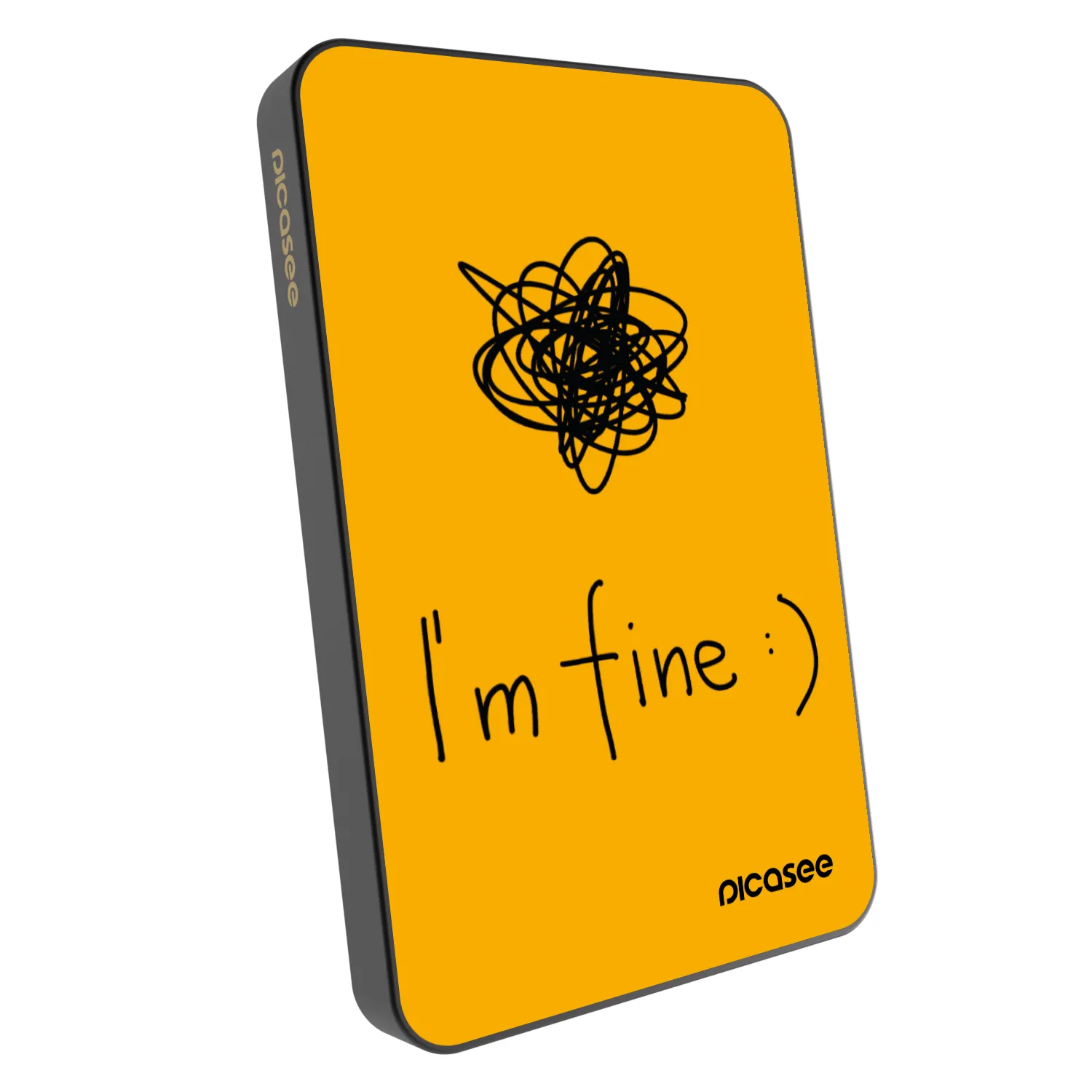 Picasee Powerbank mit MagSafe 5 000 mAh Grau - I am fine