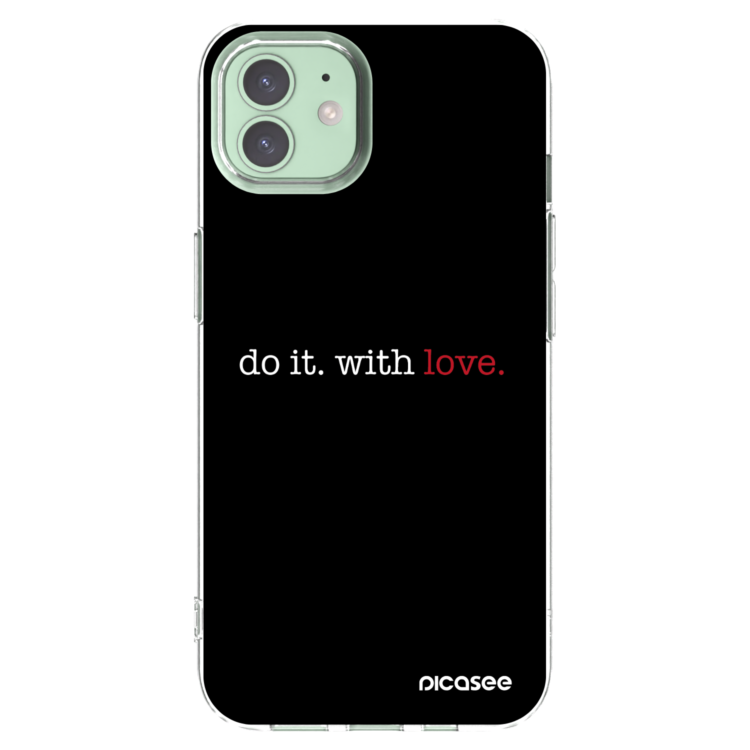 Picasee Apple iPhone 12 Hülle - Transparentes Silikon - Do it. With love.