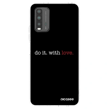 Picasee Xiaomi Redmi 9T Hülle - Schwarzes Silikon - Do it. With love.