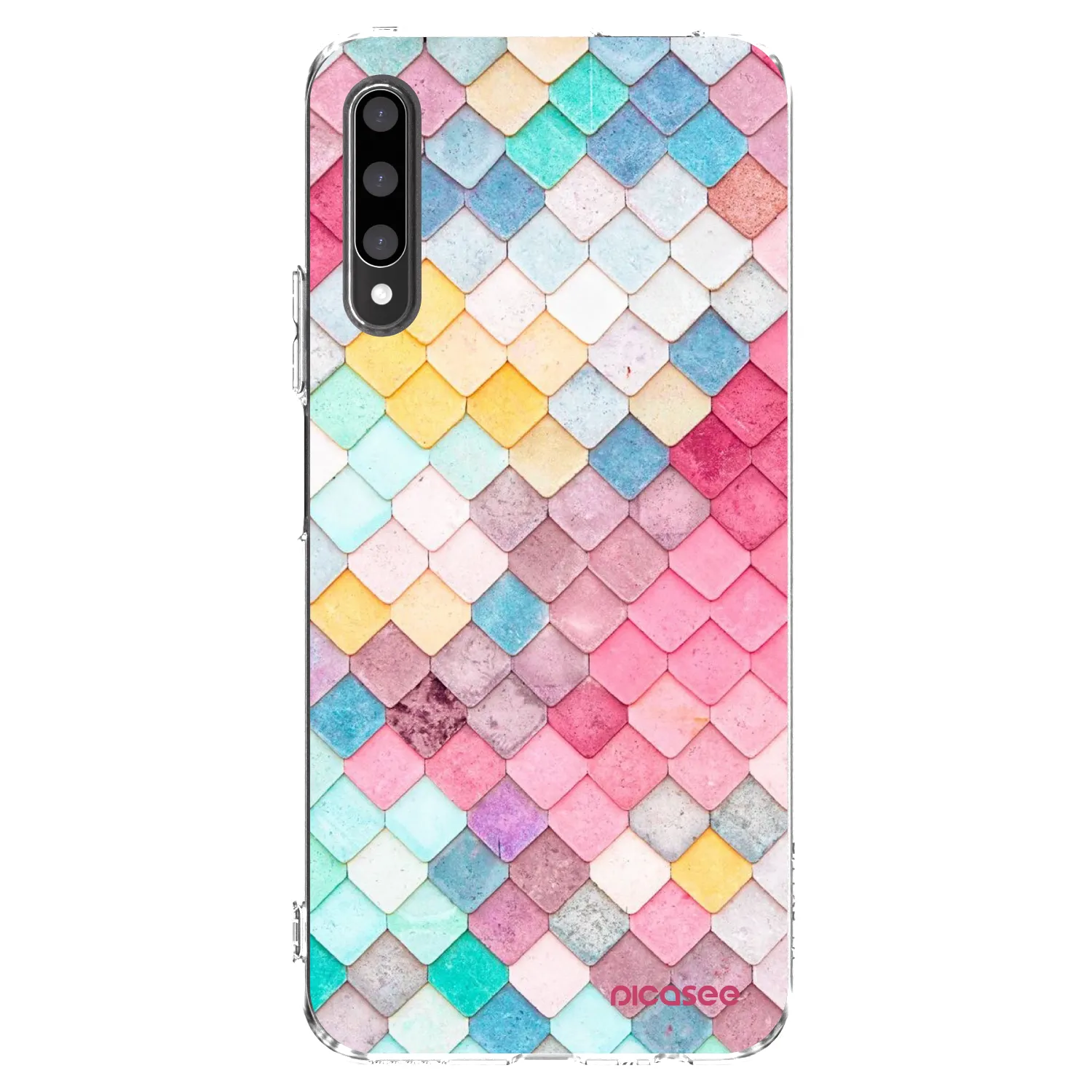 Picasee Honor 9X Pro Hülle - Transparentes Silikon - Farbiges Dach