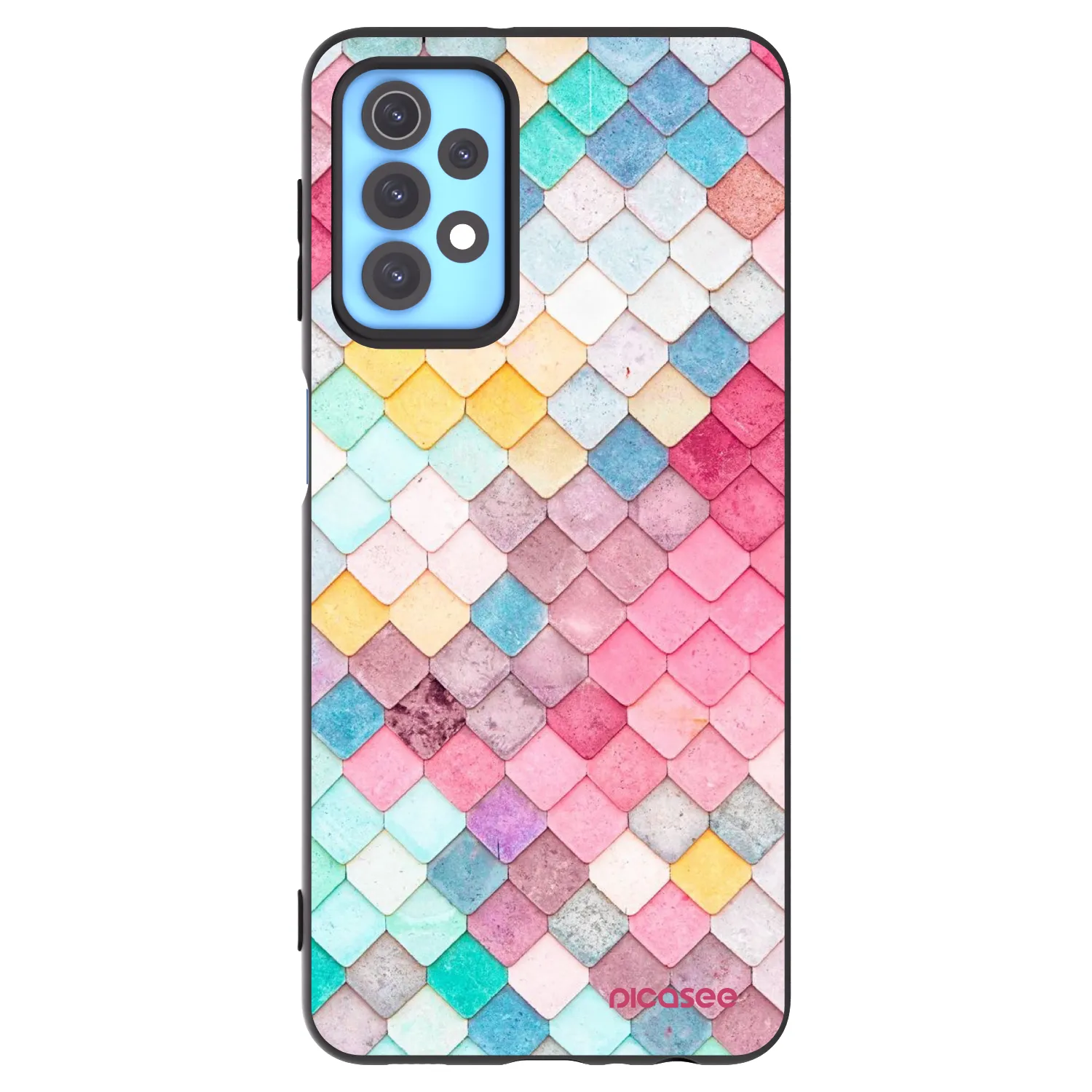 Picasee Samsung Galaxy A32 4G SM-A325F Hülle - Schwarzes Silikon - Farbiges Dach