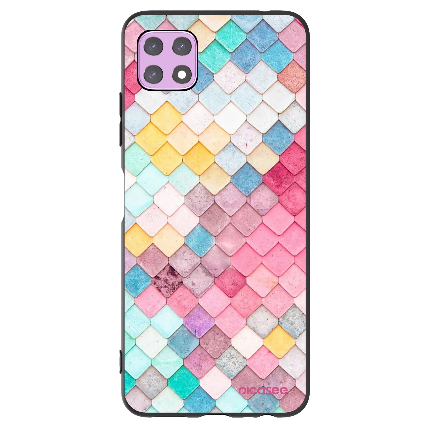 Picasee Samsung Galaxy A22 A226B 5G Hülle - Schwarzes Silikon - Farbiges Dach