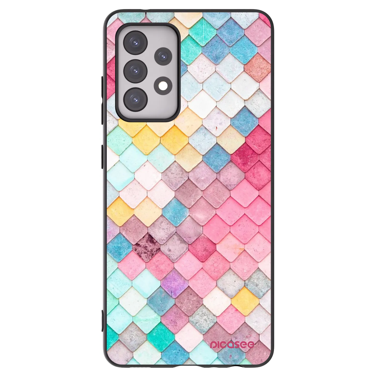 Picasee Samsung Galaxy A52s 5G A528B Hülle - Schwarzes Silikon - Farbiges Dach