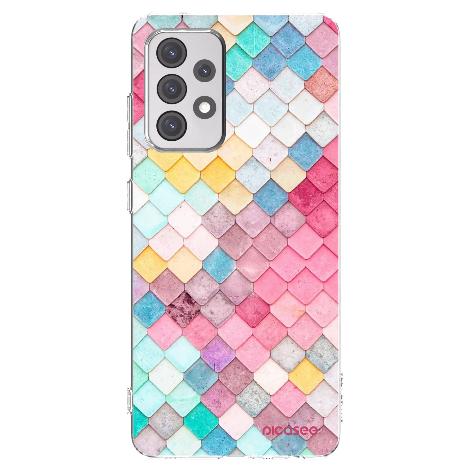 Picasee Samsung Galaxy A52s 5G A528B Hülle - Transparentes Silikon - Farbiges Dach