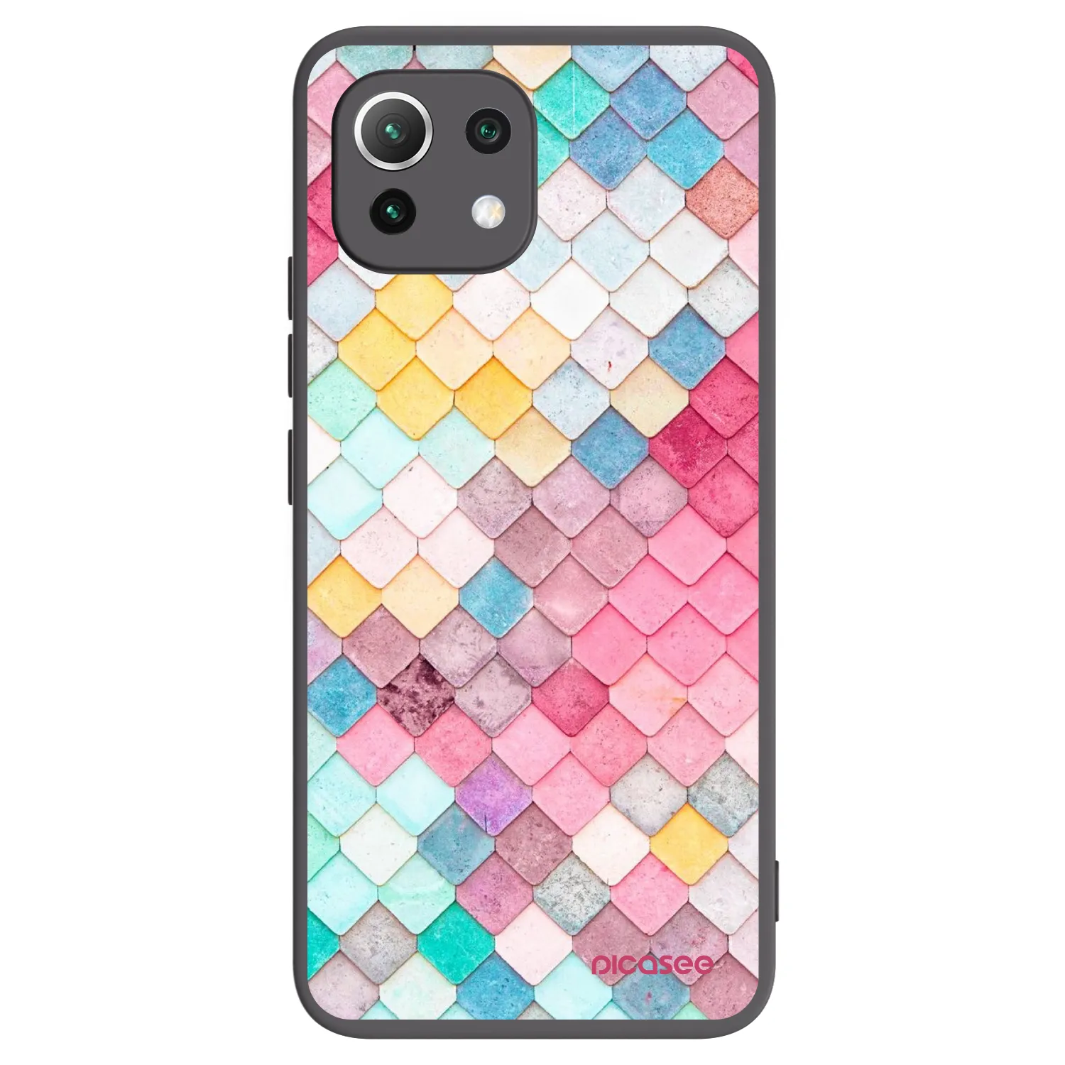 Picasee Xiaomi 11 Lite 5G NE Hülle - Schwarzes Silikon - Farbiges Dach