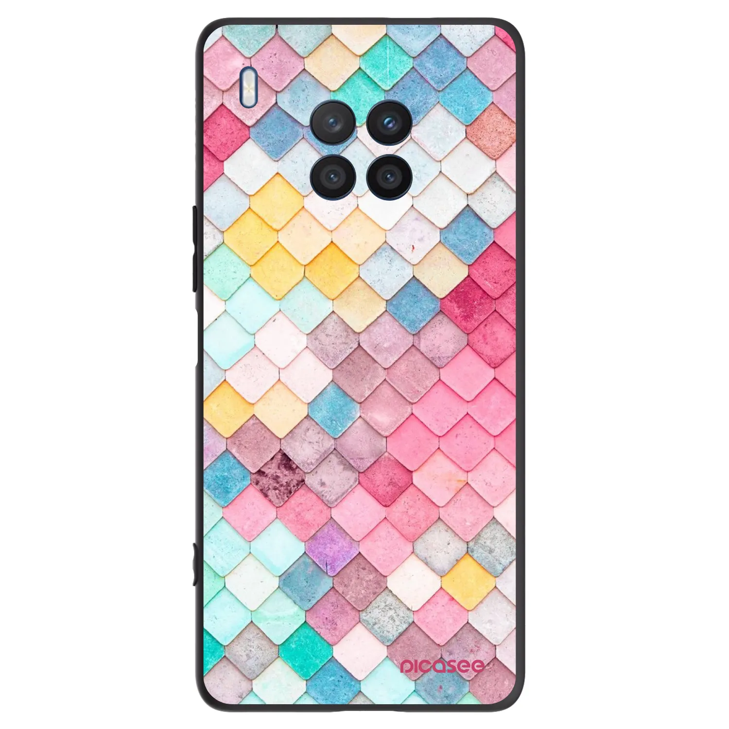 Picasee Honor 50 Lite Hülle - Schwarzes Silikon - Farbiges Dach