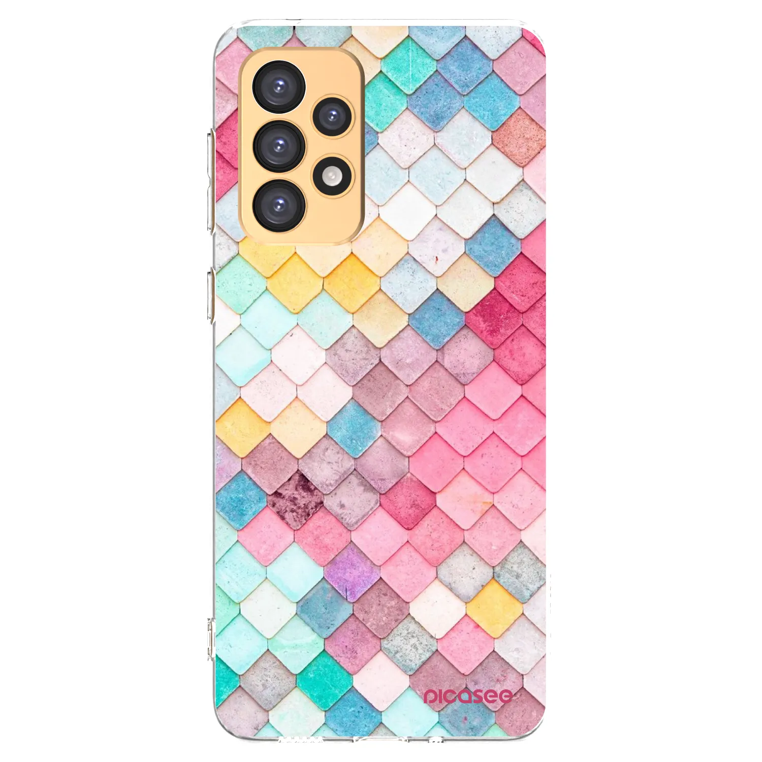 Picasee Samsung Galaxy A33 5G A336 Hülle - Transparentes Silikon - Farbiges Dach