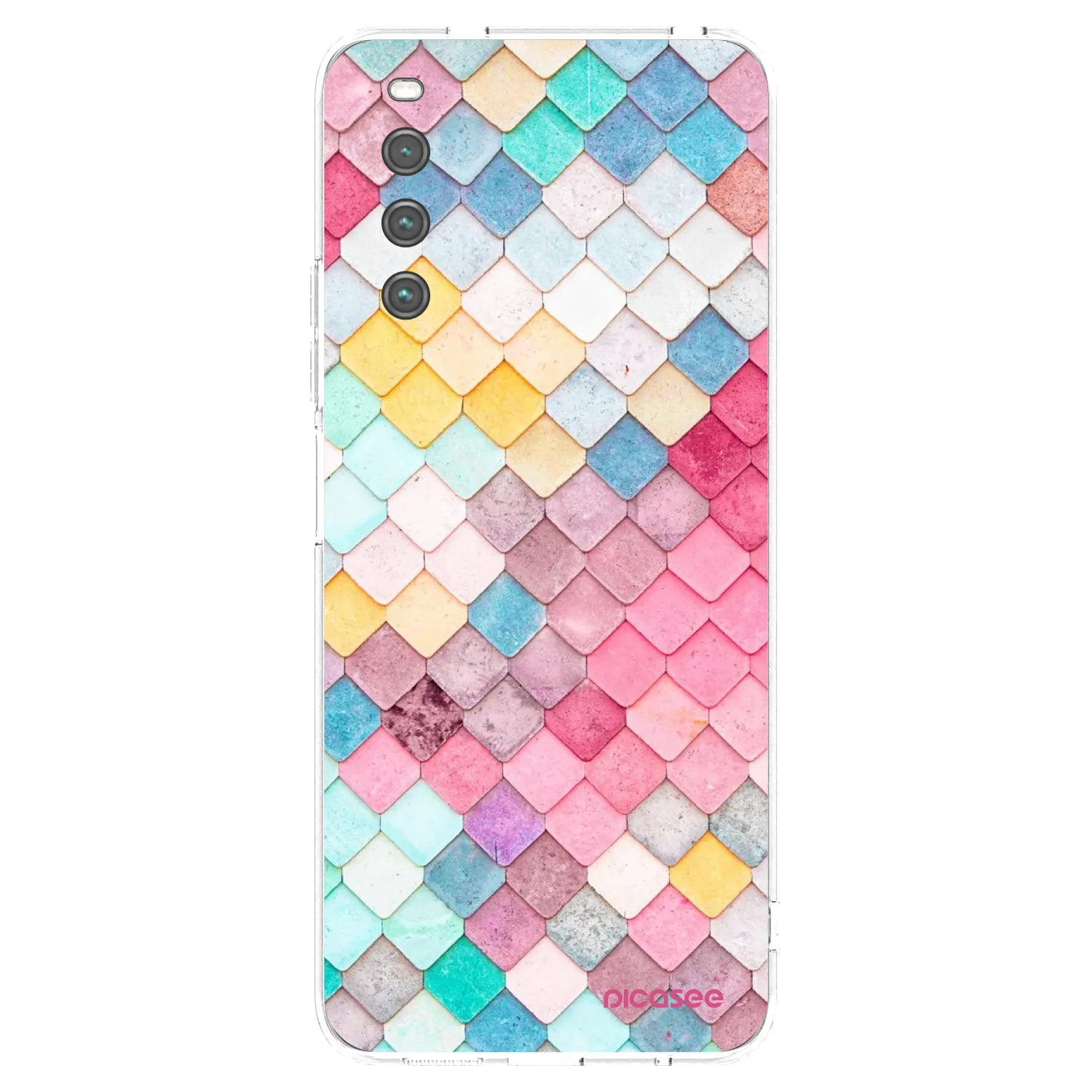 Picasee Sony Xperia 10 IV 5G Hülle - Transparentes Silikon - Farbiges Dach