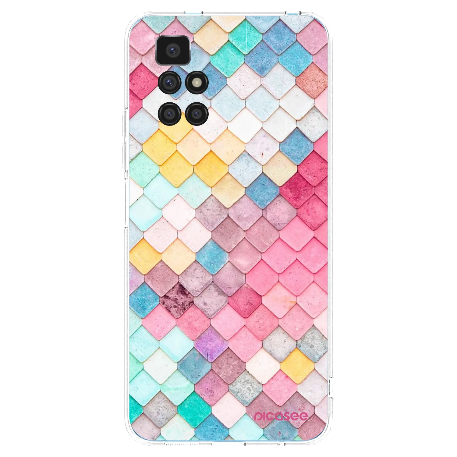 Picasee Xiaomi Redmi 10 (2022) Hülle - Transparentes Silikon - Farbiges Dach