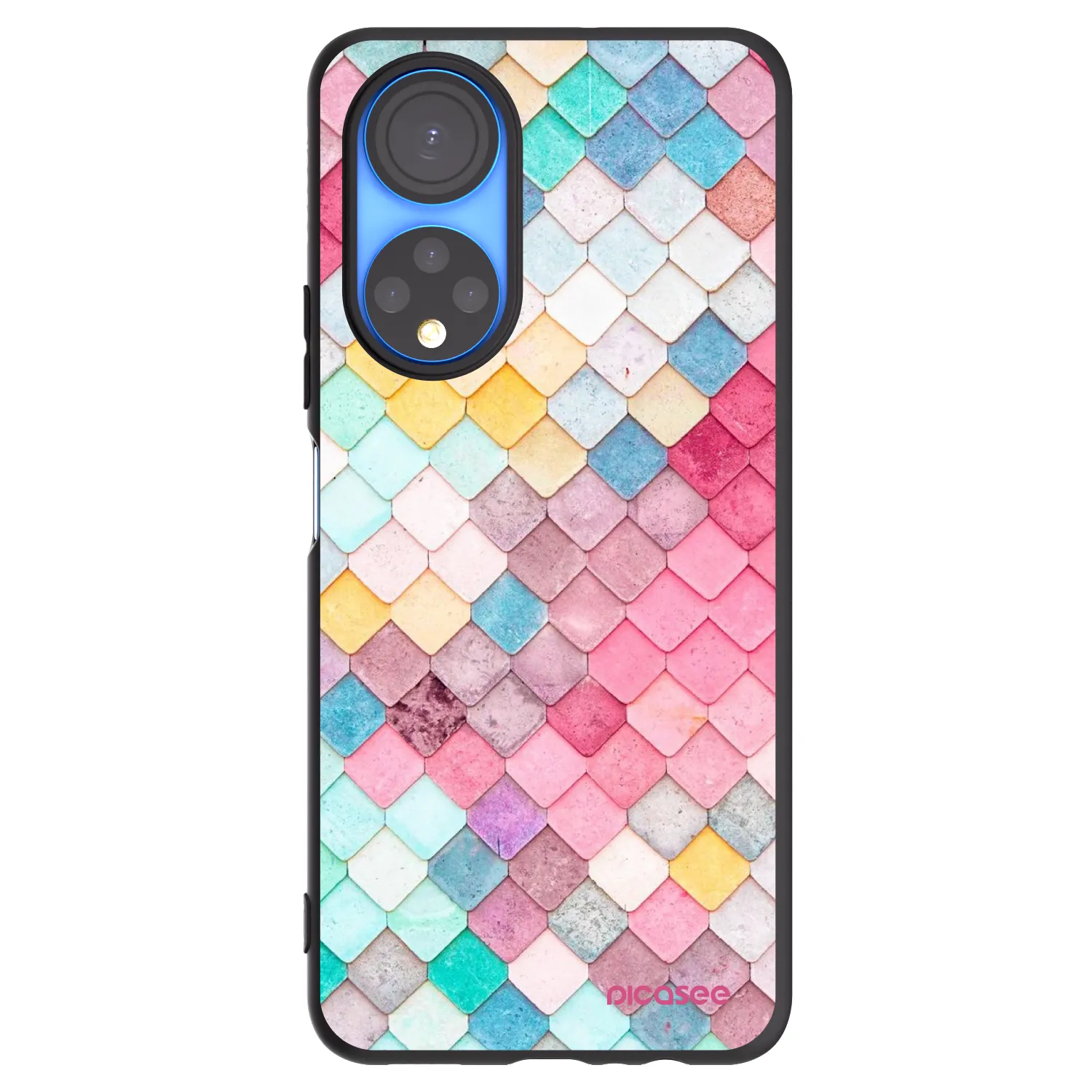 Picasee Honor X7 Hülle - Schwarzes Silikon - Farbiges Dach