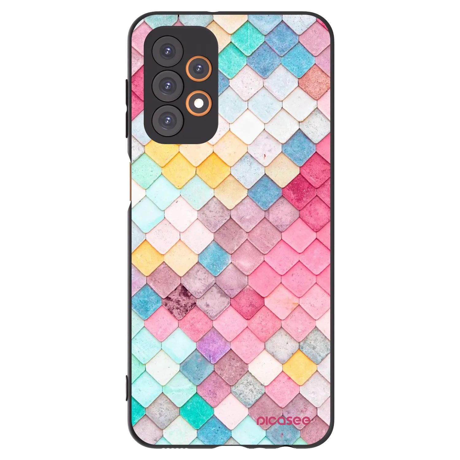 Picasee Samsung Galaxy A23 A236B 5G Hülle - Schwarzes Silikon - Farbiges Dach