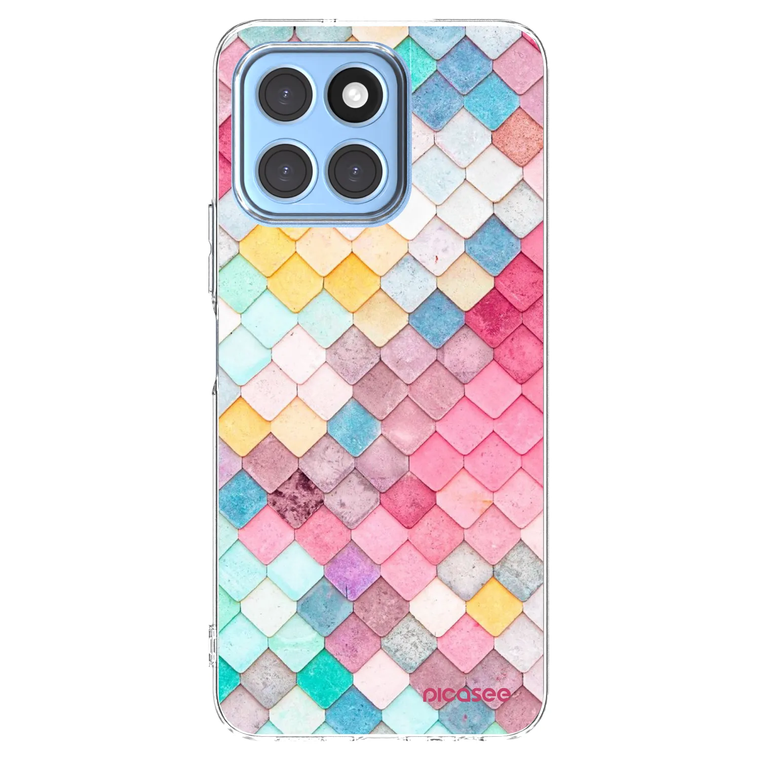 Picasee Honor X6 Hülle - Transparentes Silikon - Farbiges Dach