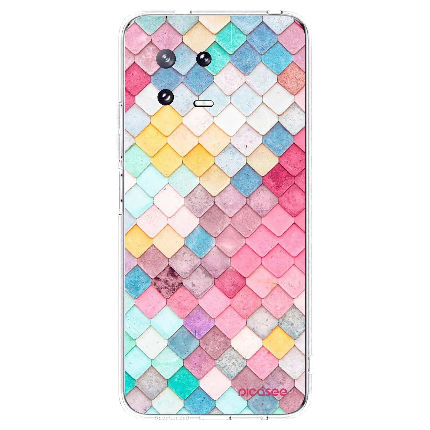 Picasee Xiaomi 13 Pro Hülle - Transparentes Silikon - Farbiges Dach