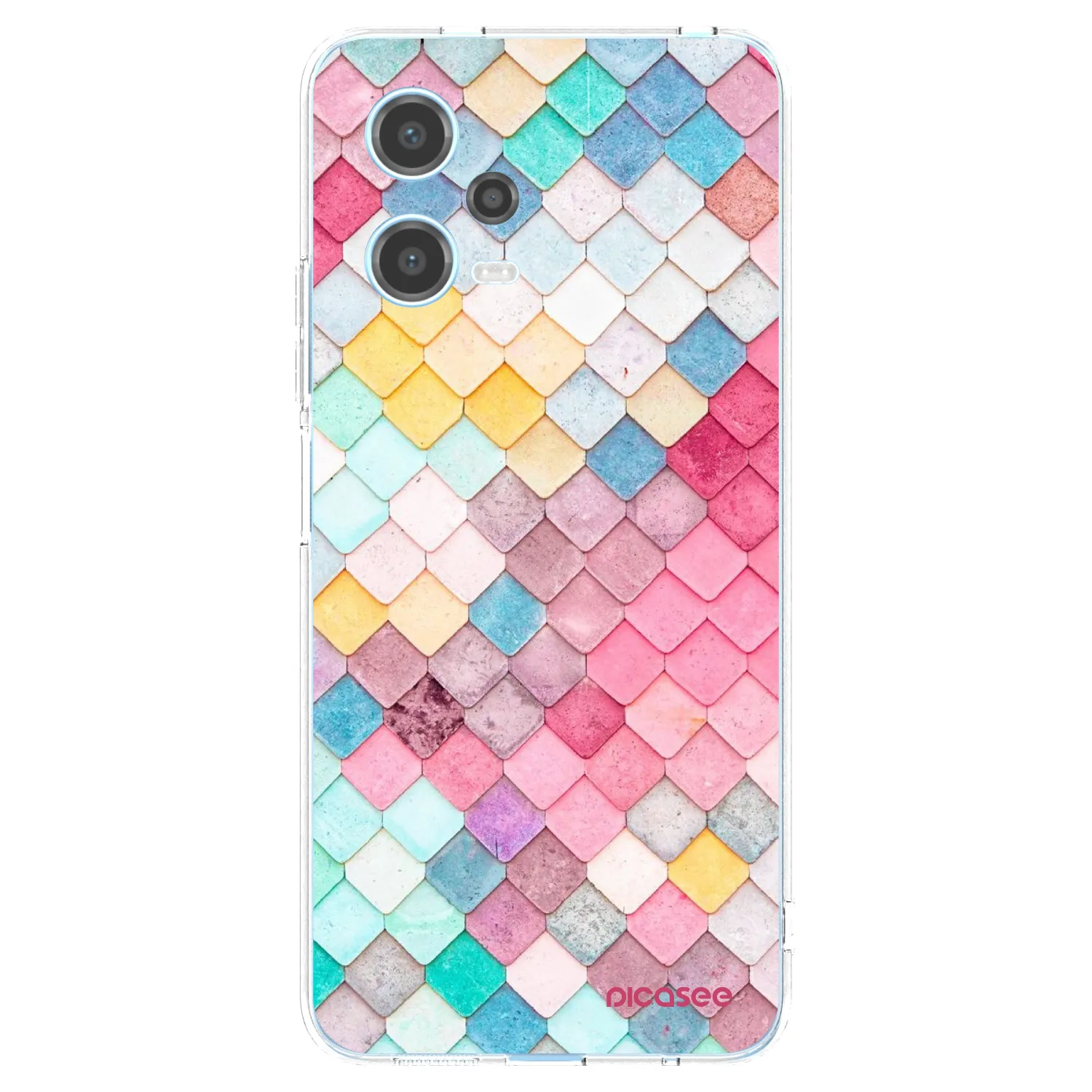 Picasee Xiaomi Redmi Note 12 5G Hülle - Transparentes Silikon - Farbiges Dach