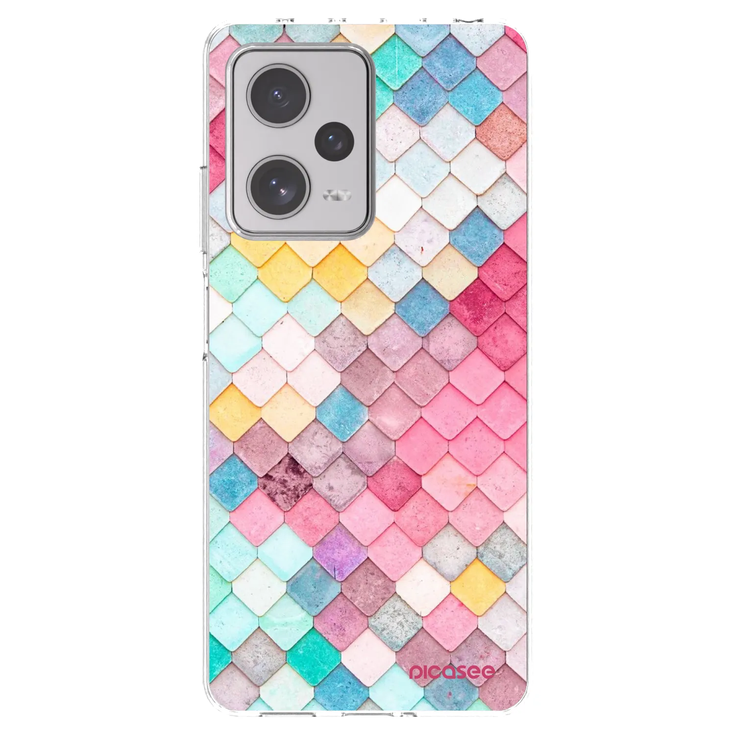 Picasee Xiaomi Redmi Note 12 Pro+ 5G Hülle - Transparentes Silikon - Farbiges Dach