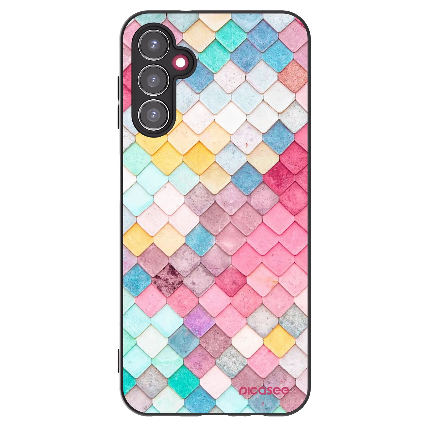 Picasee Samsung Galaxy A14 4G A145R Hülle - Schwarzes Silikon - Farbiges Dach