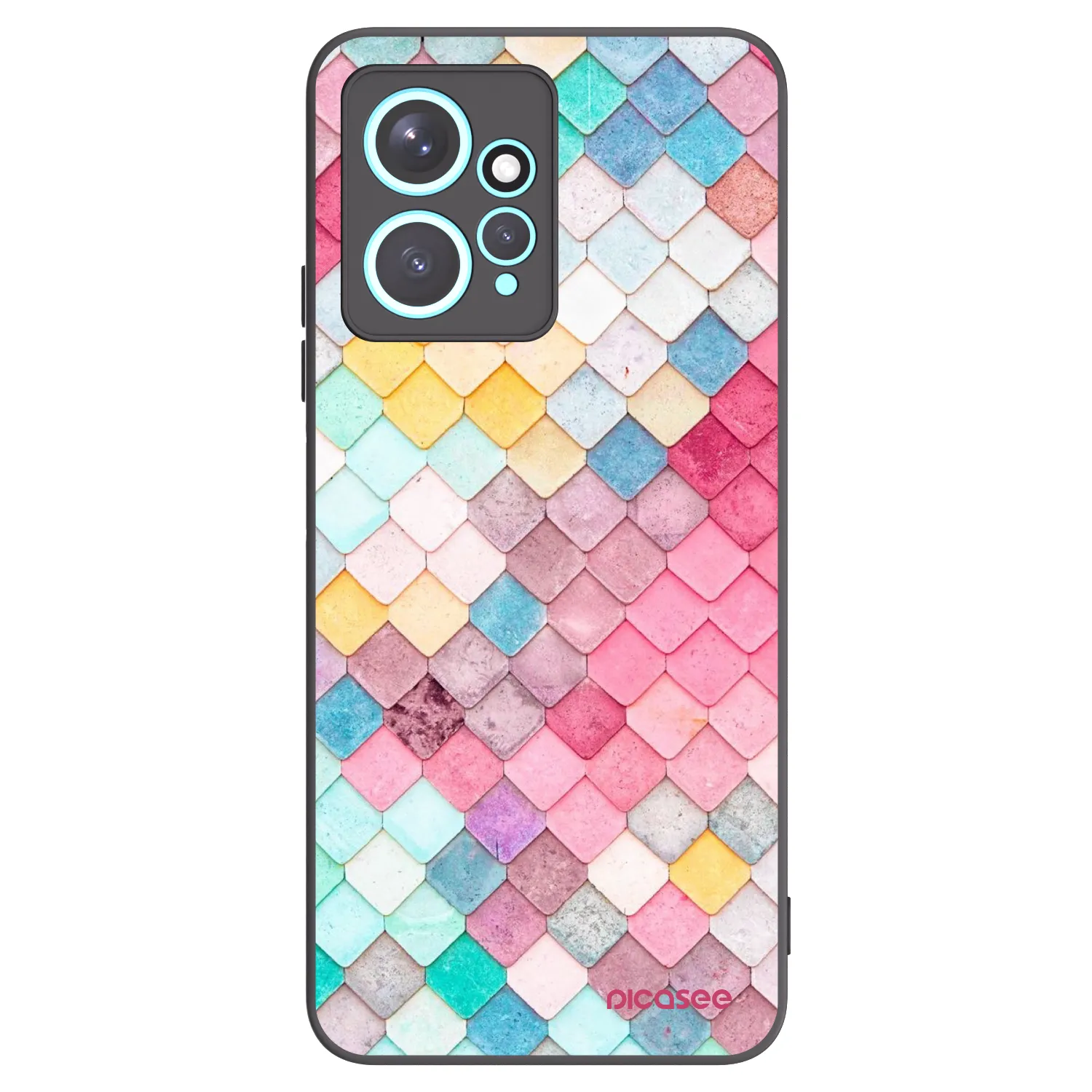 Picasee Xiaomi Redmi Note 12 4G Hülle - Schwarzes Silikon - Farbiges Dach