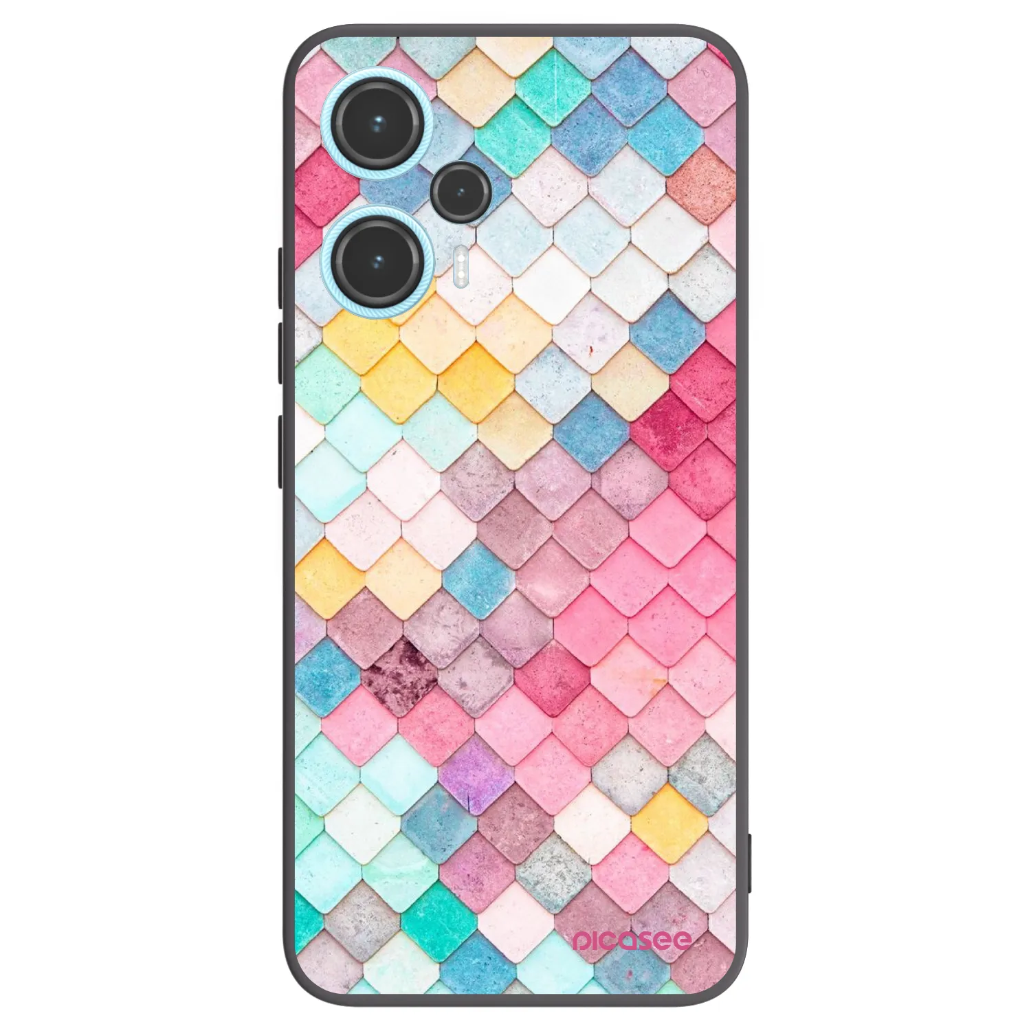 Picasee Xiaomi Poco F5 Hülle - Schwarzes Silikon - Farbiges Dach