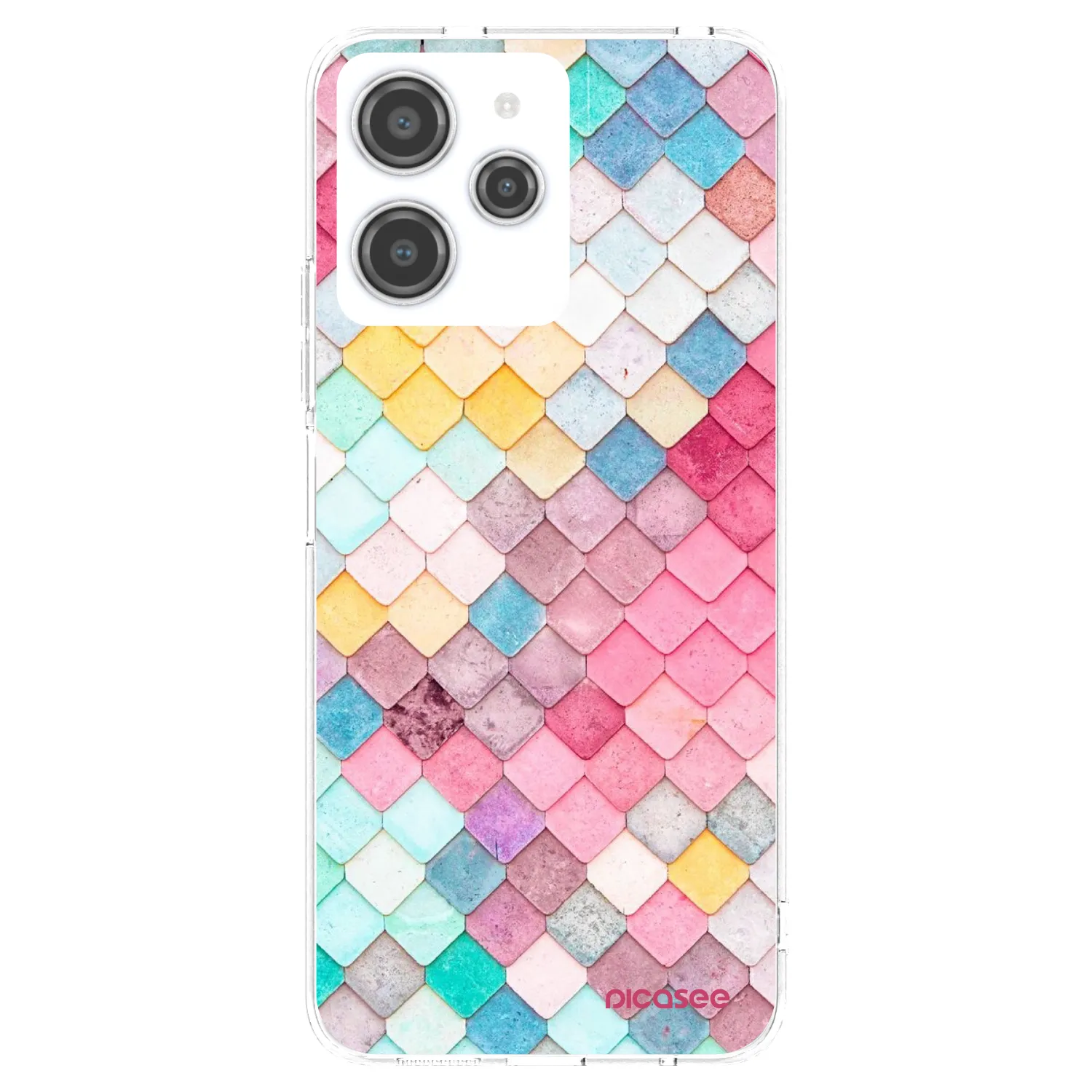 Picasee Xiaomi Redmi 12 4G Hülle - Transparentes Silikon - Farbiges Dach