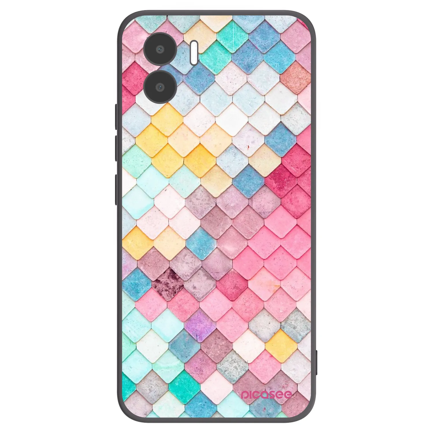 Picasee Xiaomi Redmi A2 Hülle - Schwarzes Silikon - Farbiges Dach
