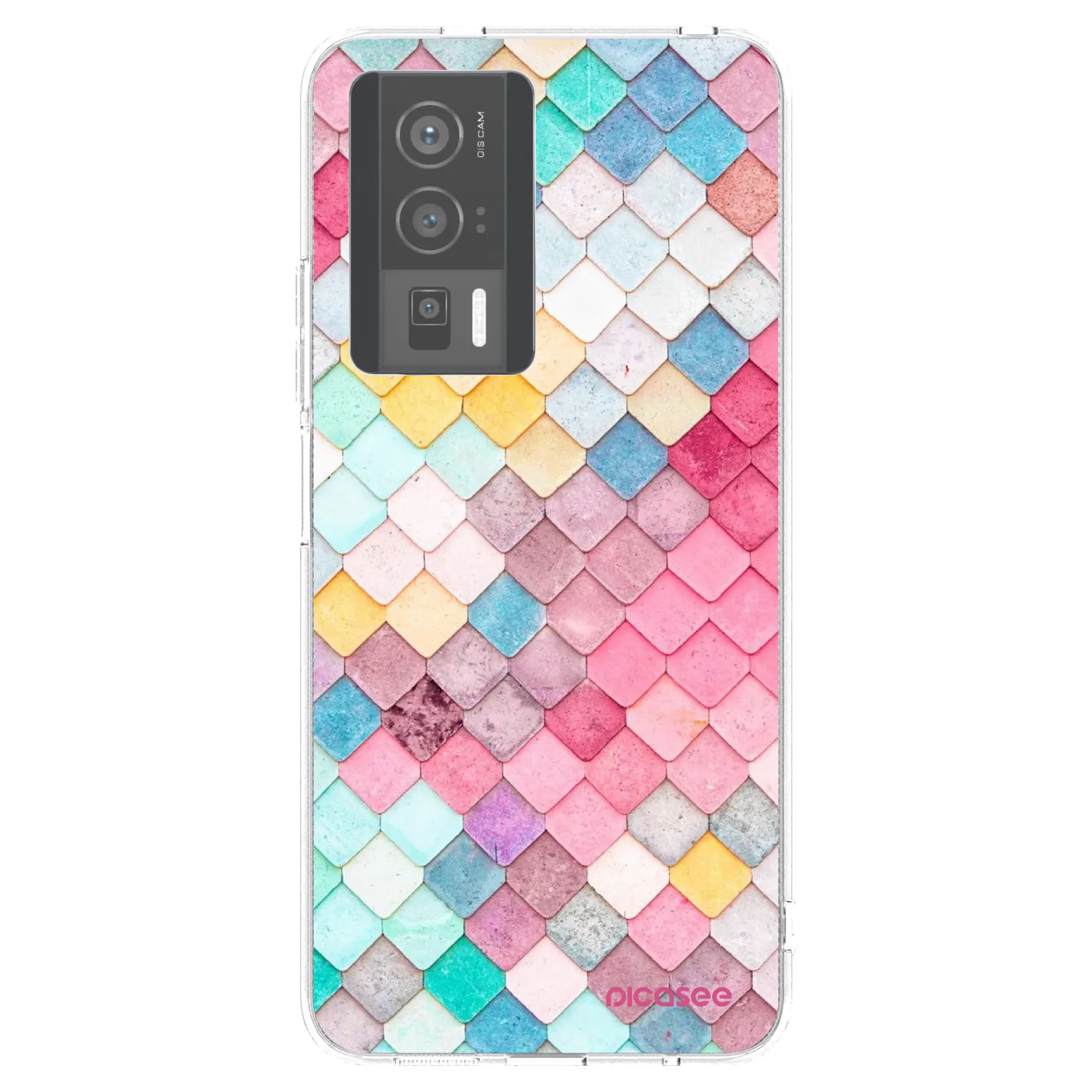 Picasee Xiaomi Poco F5 Pro 5G Hülle - Transparentes Silikon - Farbiges Dach