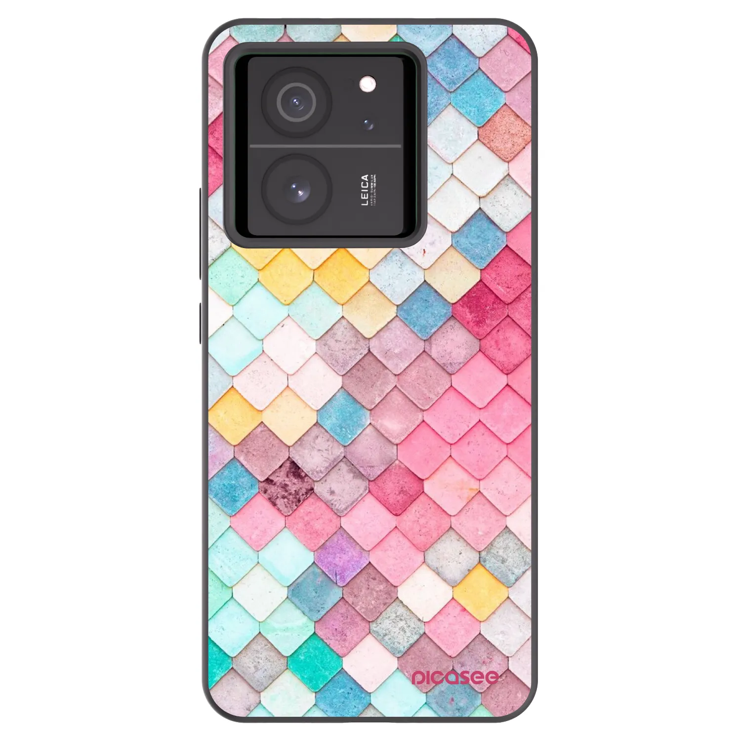 Picasee Xiaomi 13T Hülle - Schwarzes Silikon - Farbiges Dach