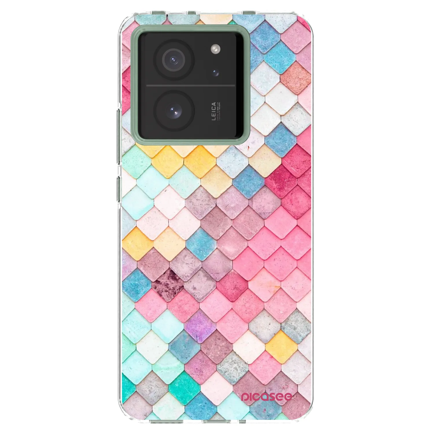 Picasee Xiaomi 13T Hülle - Transparentes Silikon - Farbiges Dach