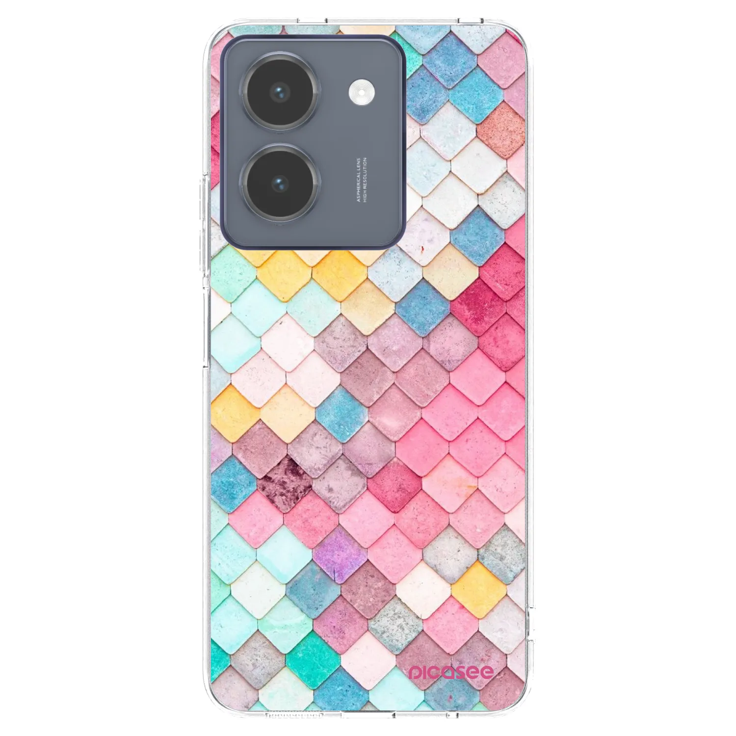 Picasee Vivo Y36 4G Hülle - Transparentes Silikon - Farbiges Dach