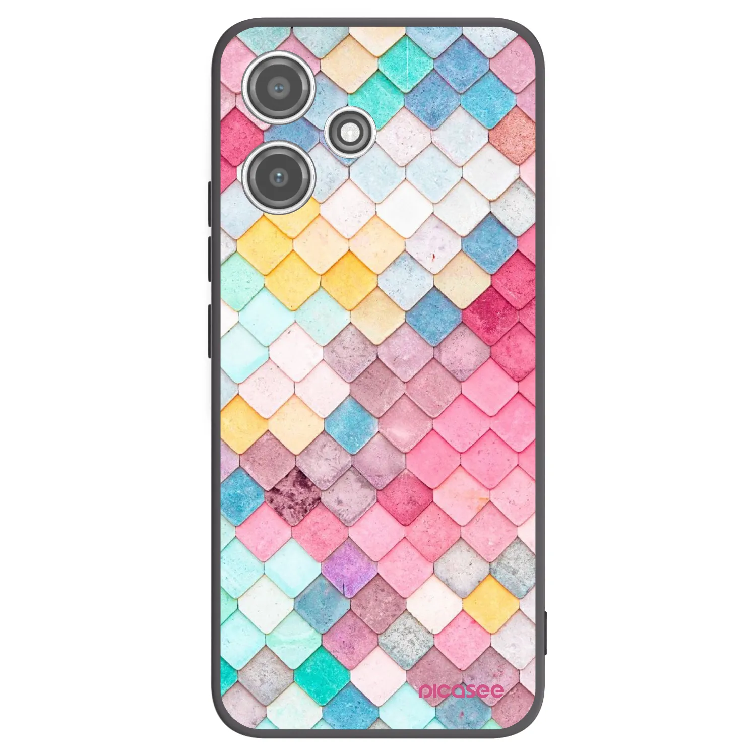 Picasee Xiaomi Redmi 12 5G Hülle - Schwarzes Silikon - Farbiges Dach