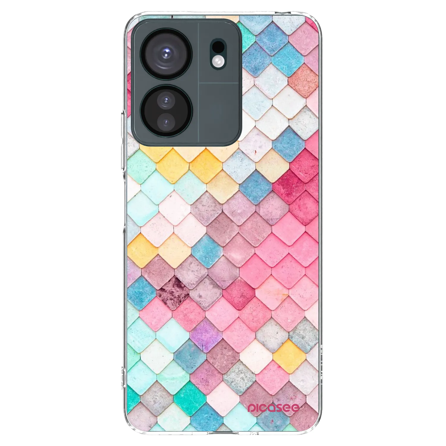 Picasee Xiaomi Redmi 13C 4G Hülle - Transparentes Silikon - Farbiges Dach