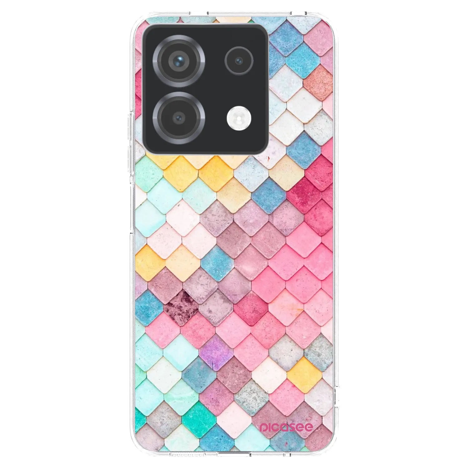 Picasee Xiaomi Poco X6 Hülle - Transparentes Silikon - Farbiges Dach