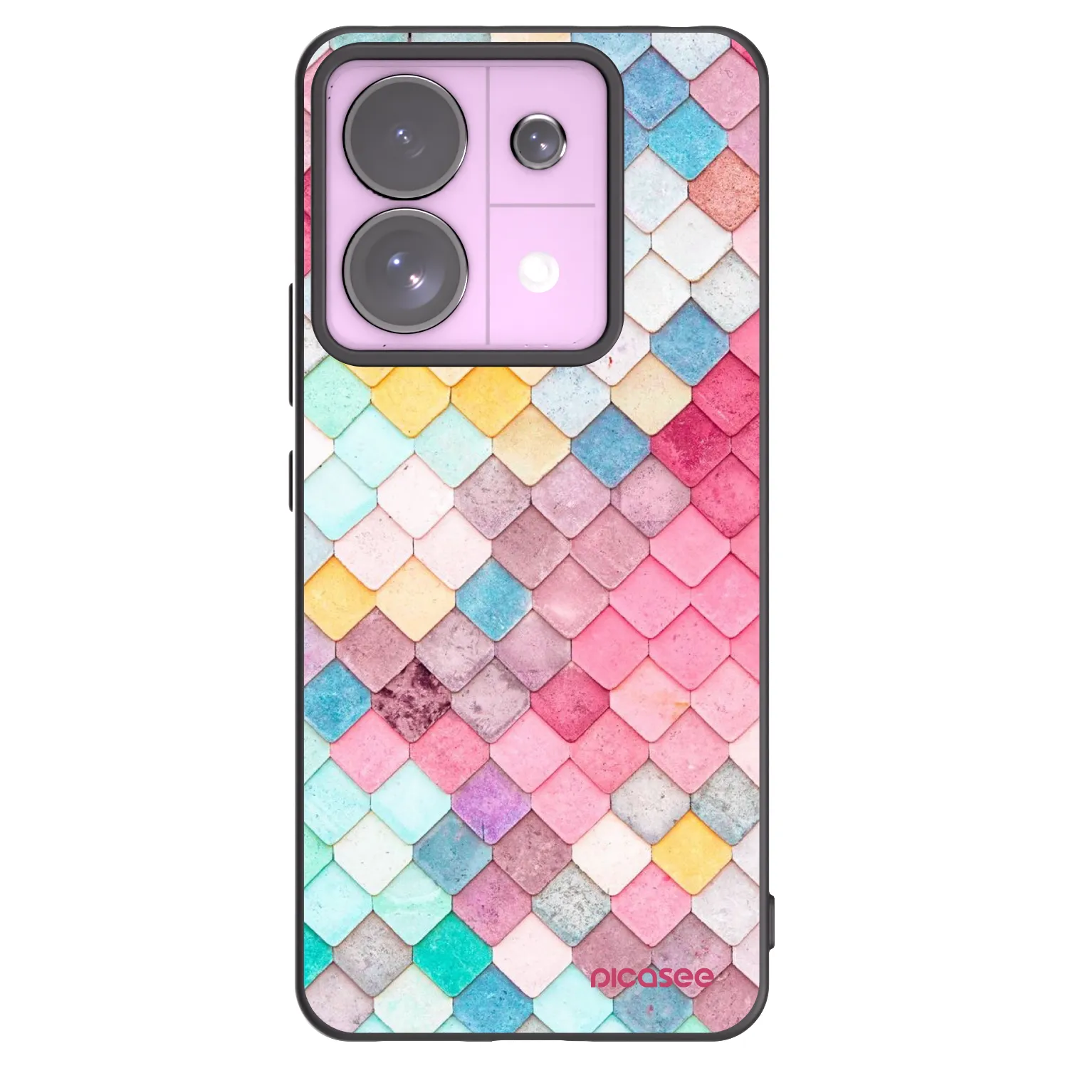 Picasee Xiaomi Redmi Note 13 Pro 5G Hülle - Schwarzes Silikon - Farbiges Dach