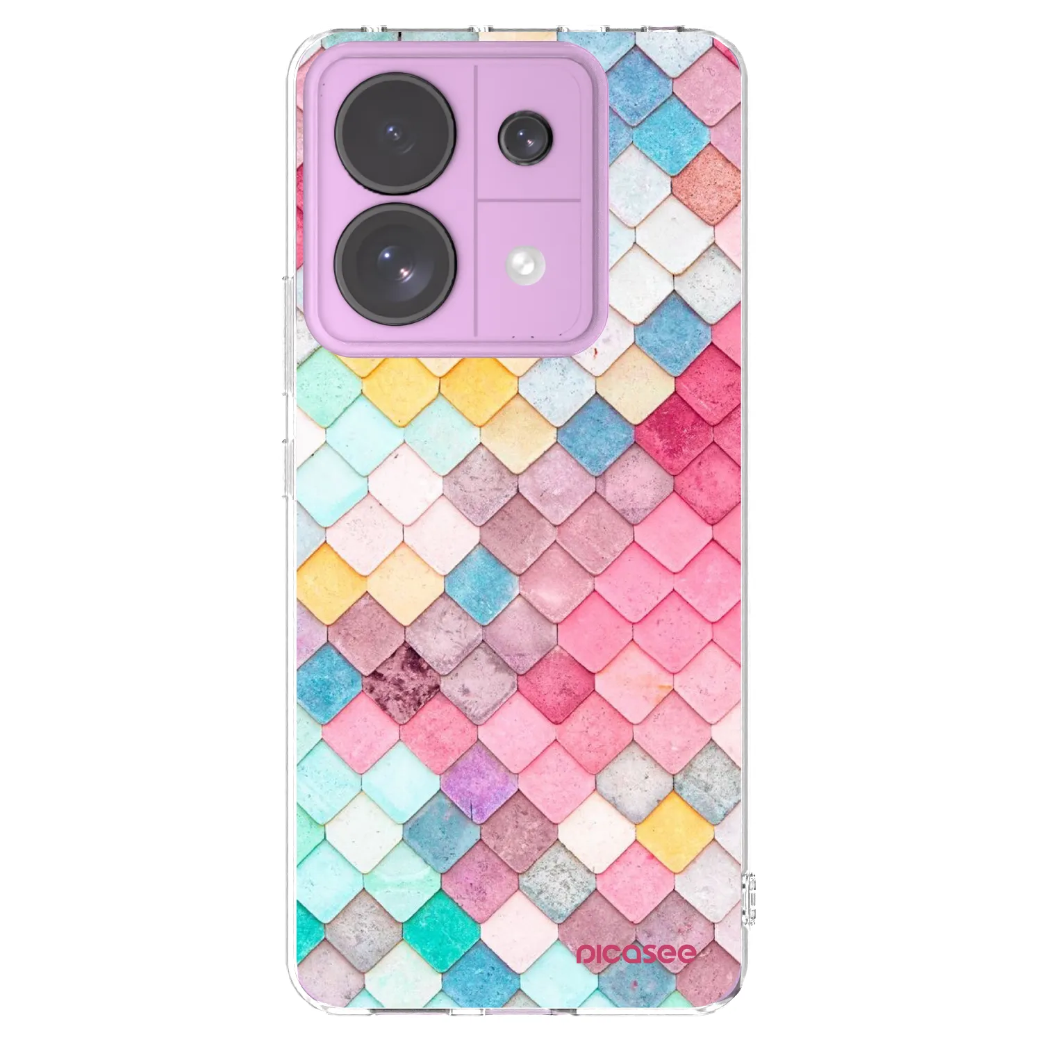 Picasee Xiaomi Redmi Note 13 Pro 5G Hülle - Transparentes Silikon - Farbiges Dach