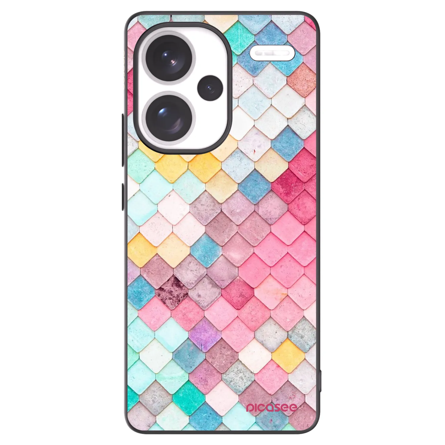 Picasee Xiaomi Redmi Note 13 Pro+ 5G Hülle - Schwarzes Silikon - Farbiges Dach