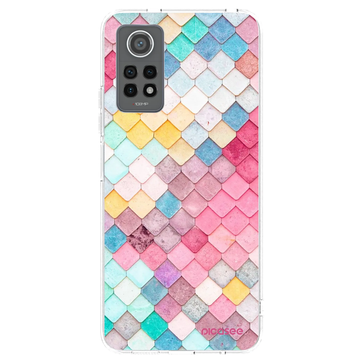 Picasee Xiaomi Redmi Note 12 Pro 4G Hülle - Transparentes Silikon - Farbiges Dach