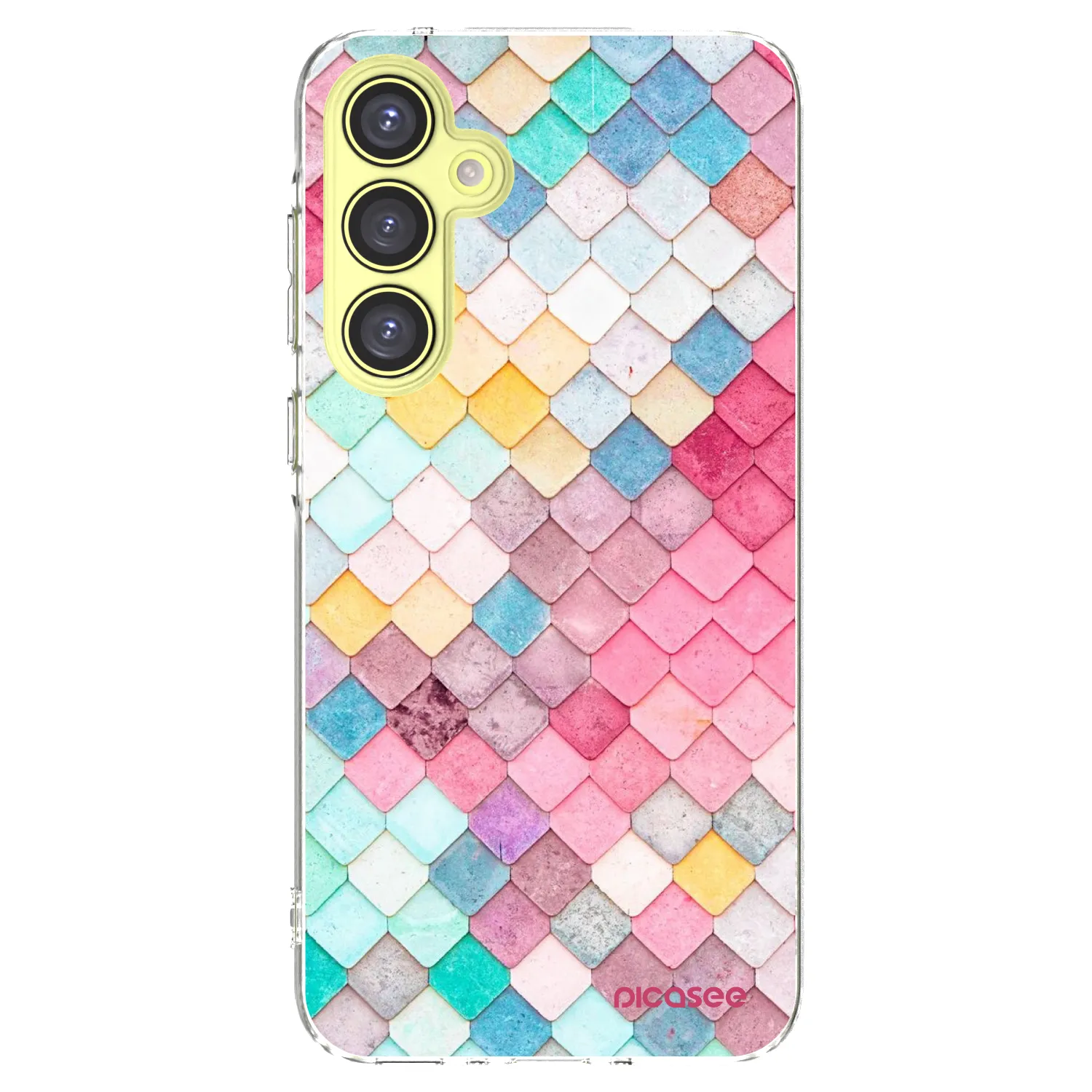 Picasee Samsung Galaxy A35 5G A356B Hülle - Transparentes Silikon - Farbiges Dach