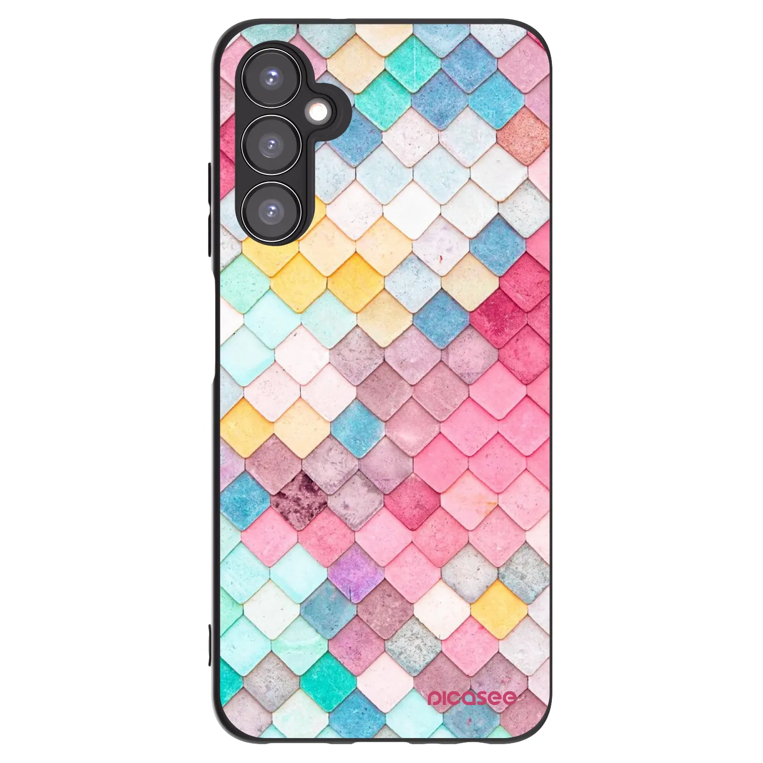 Picasee Samsung Galaxy A05s A057G Hülle - Schwarzes Silikon - Farbiges Dach
