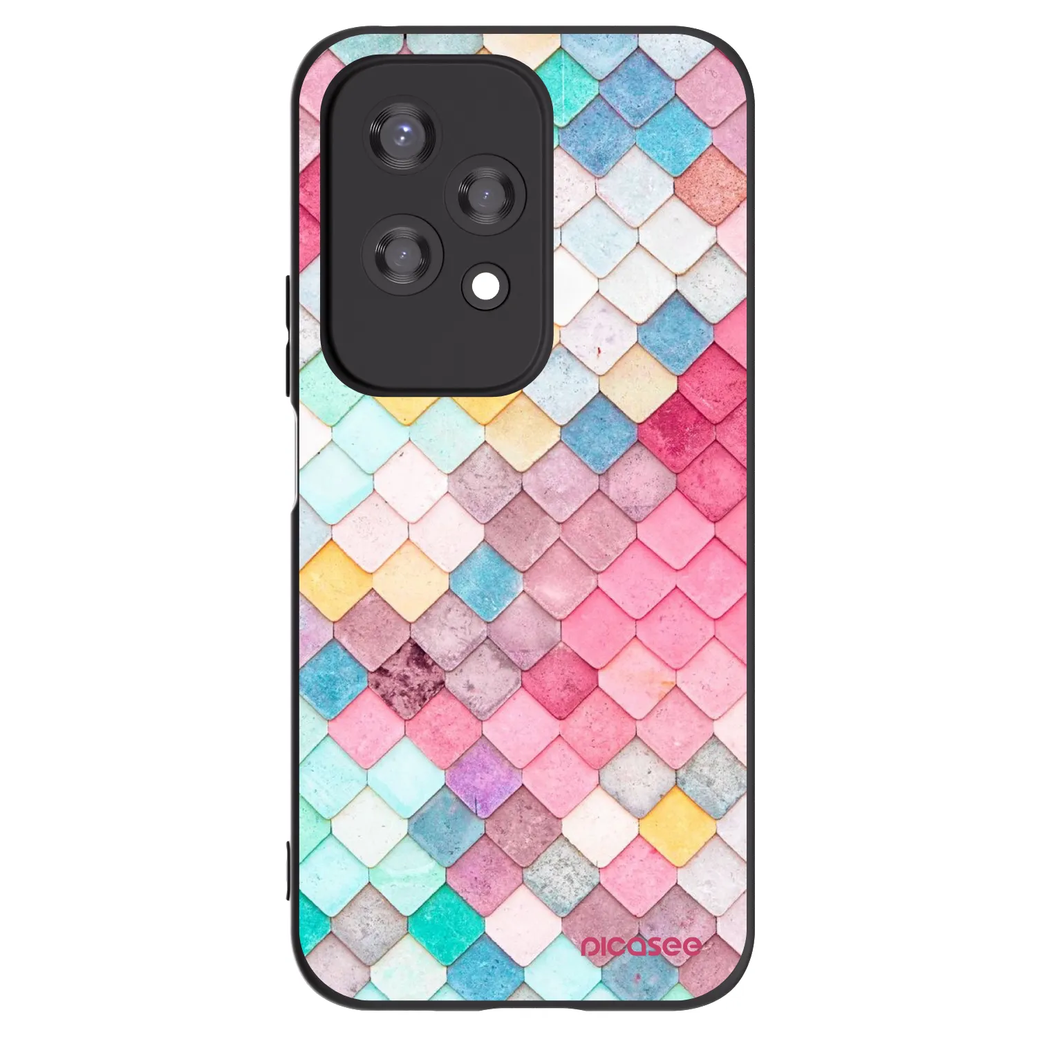 Picasee Honor 200 Lite Hülle - Schwarzes Silikon - Farbiges Dach