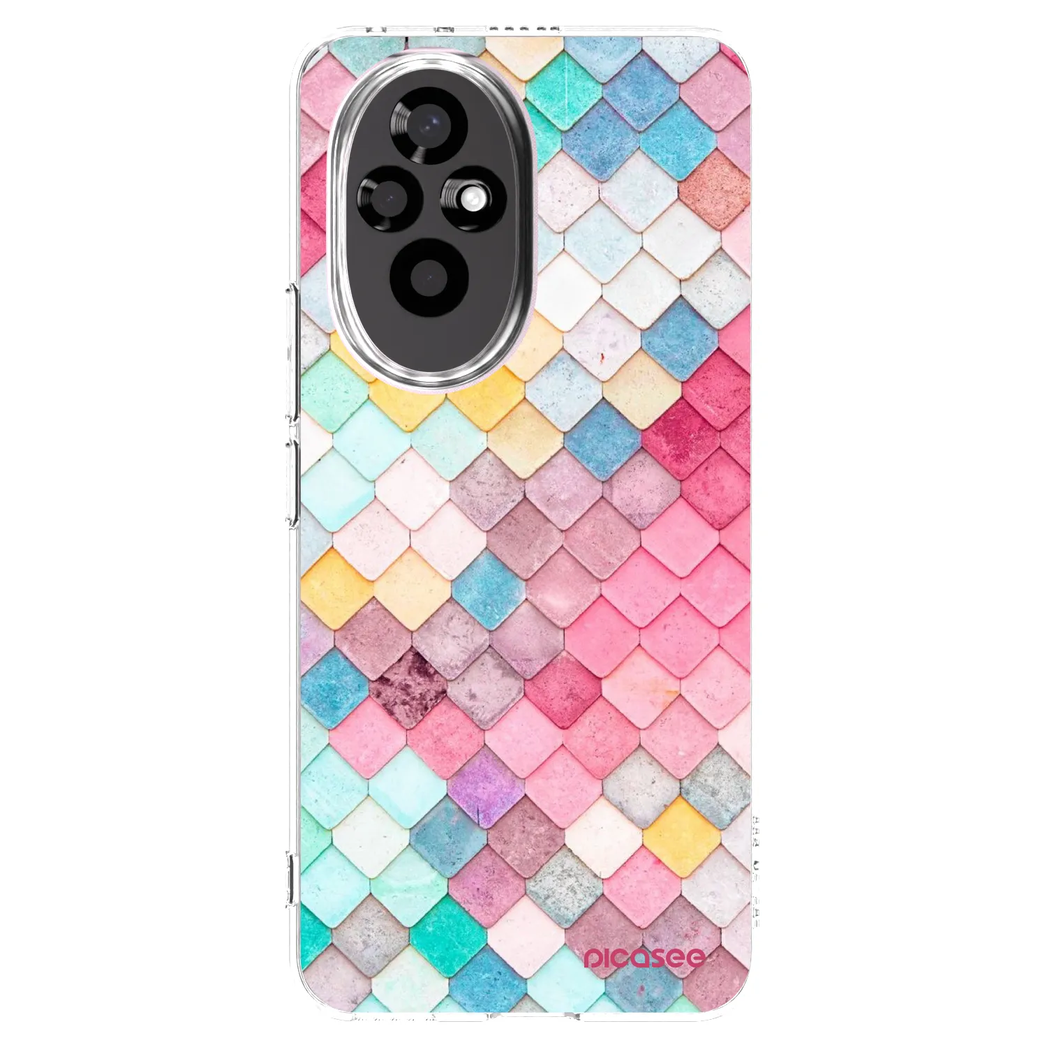 Picasee Honor 200 Pro 5G Hülle - Transparentes Silikon - Farbiges Dach