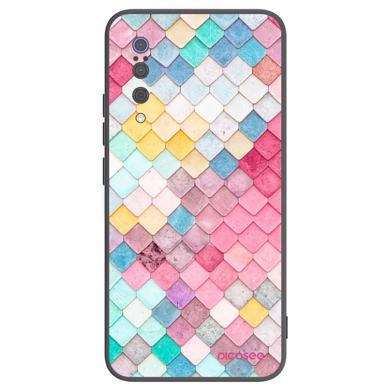 Picasee Xiaomi Mi 9 Hülle - Schwarzes Silikon - Farbiges Dach