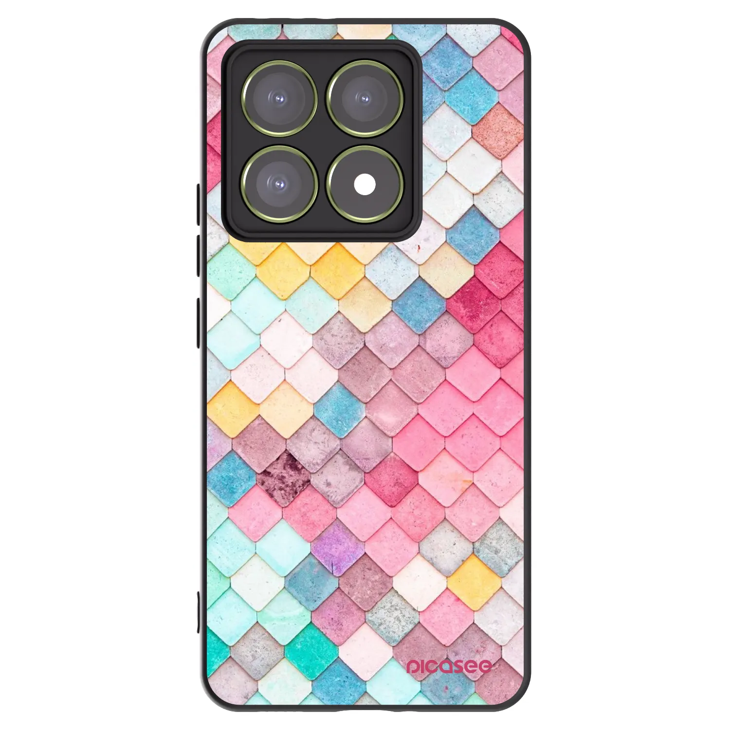 Picasee Xiaomi 14T Hülle - Schwarzes Silikon - Farbiges Dach