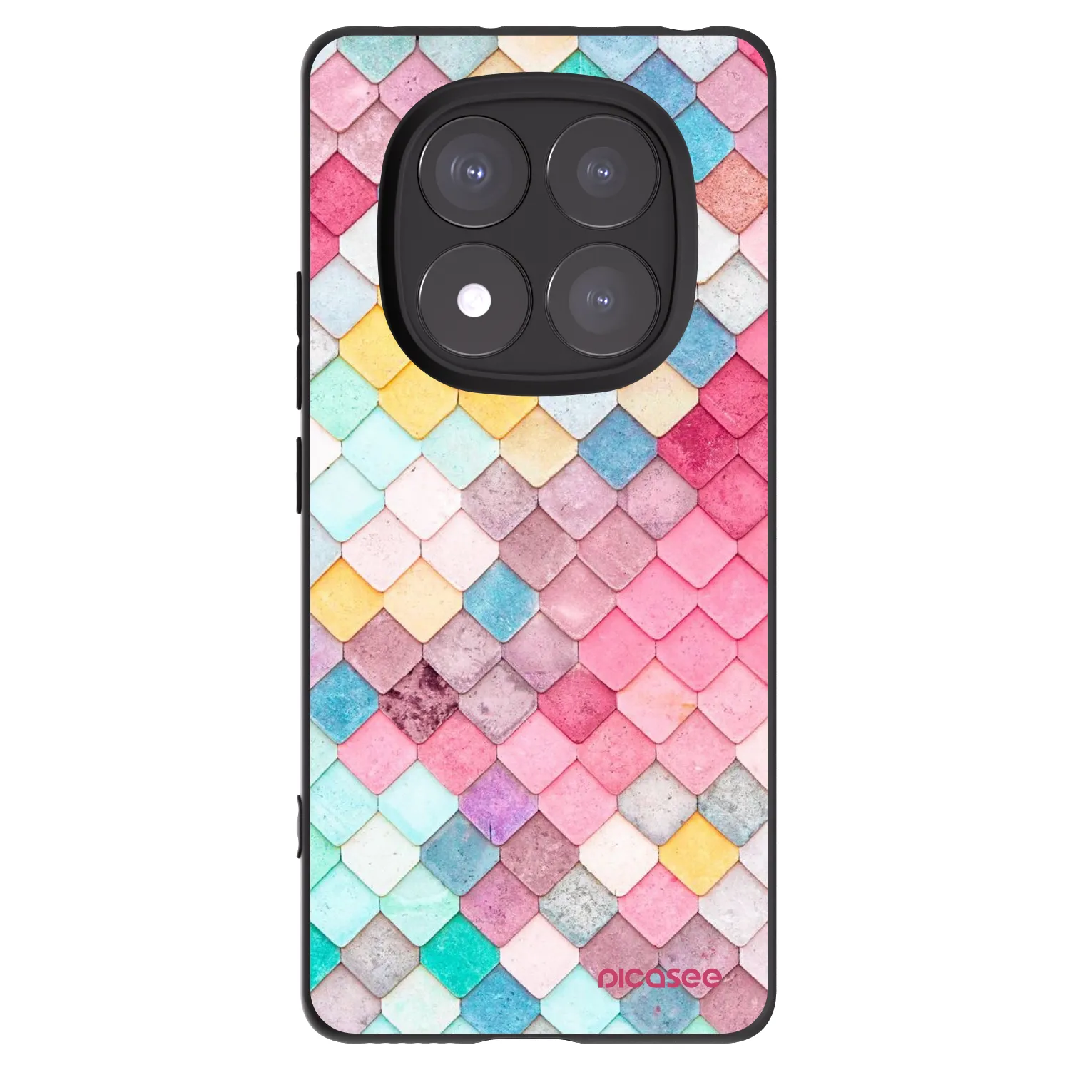 Picasee Xiaomi Redmi Note 14 Pro+ 5G Hülle - Schwarzes Silikon - Farbiges Dach