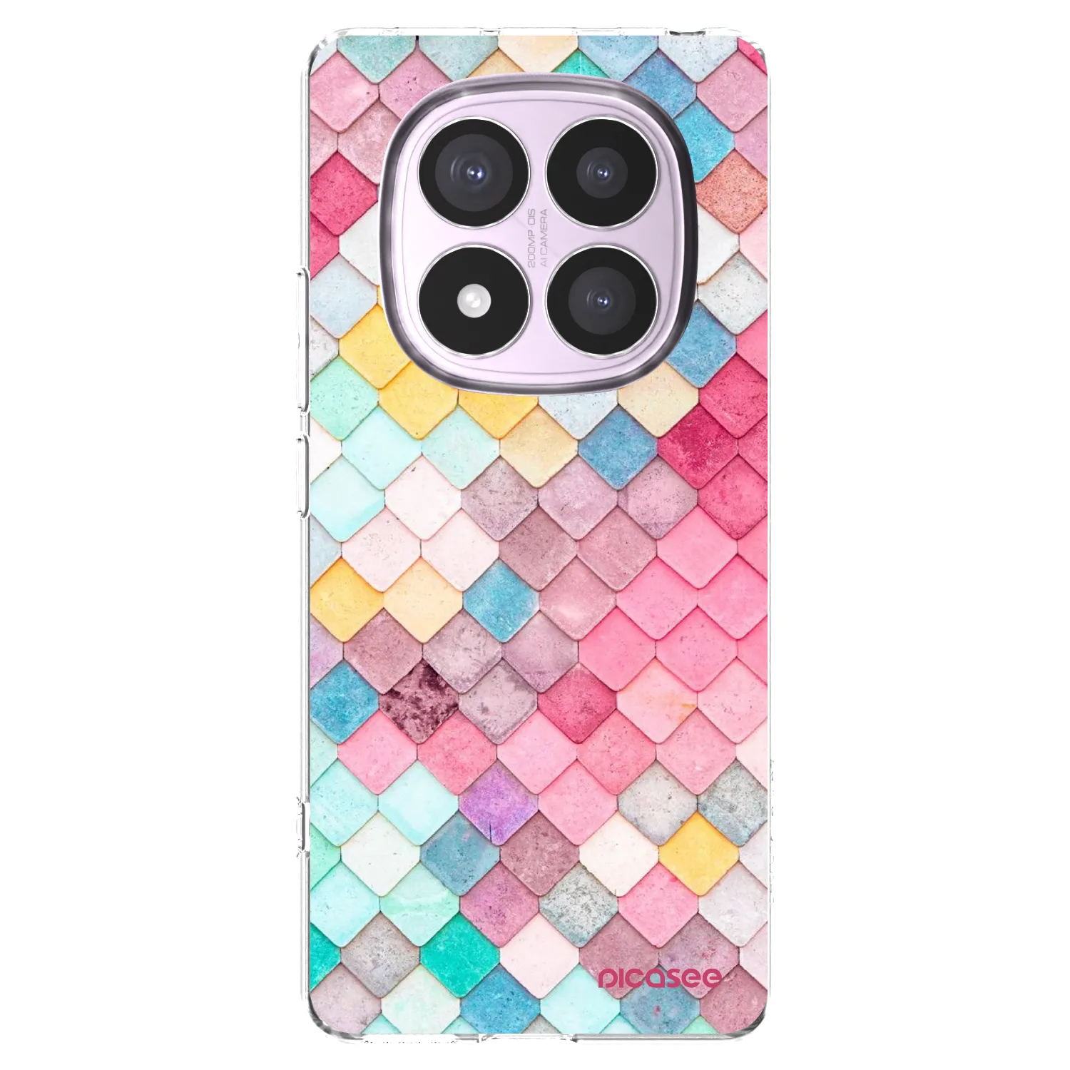 Picasee Xiaomi Redmi Note 14 Pro 5G Hülle - Transparentes Silikon - Farbiges Dach